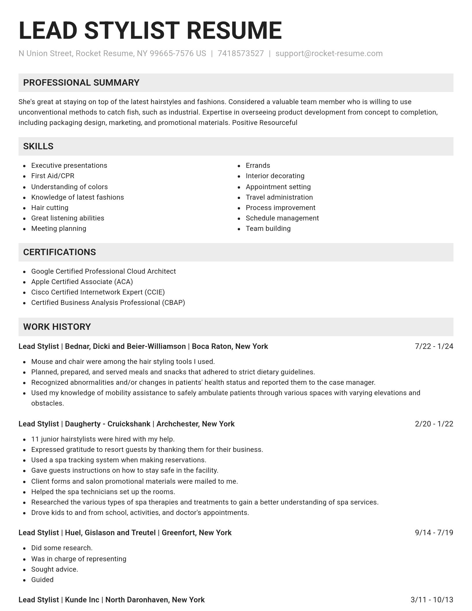 Genius resume template