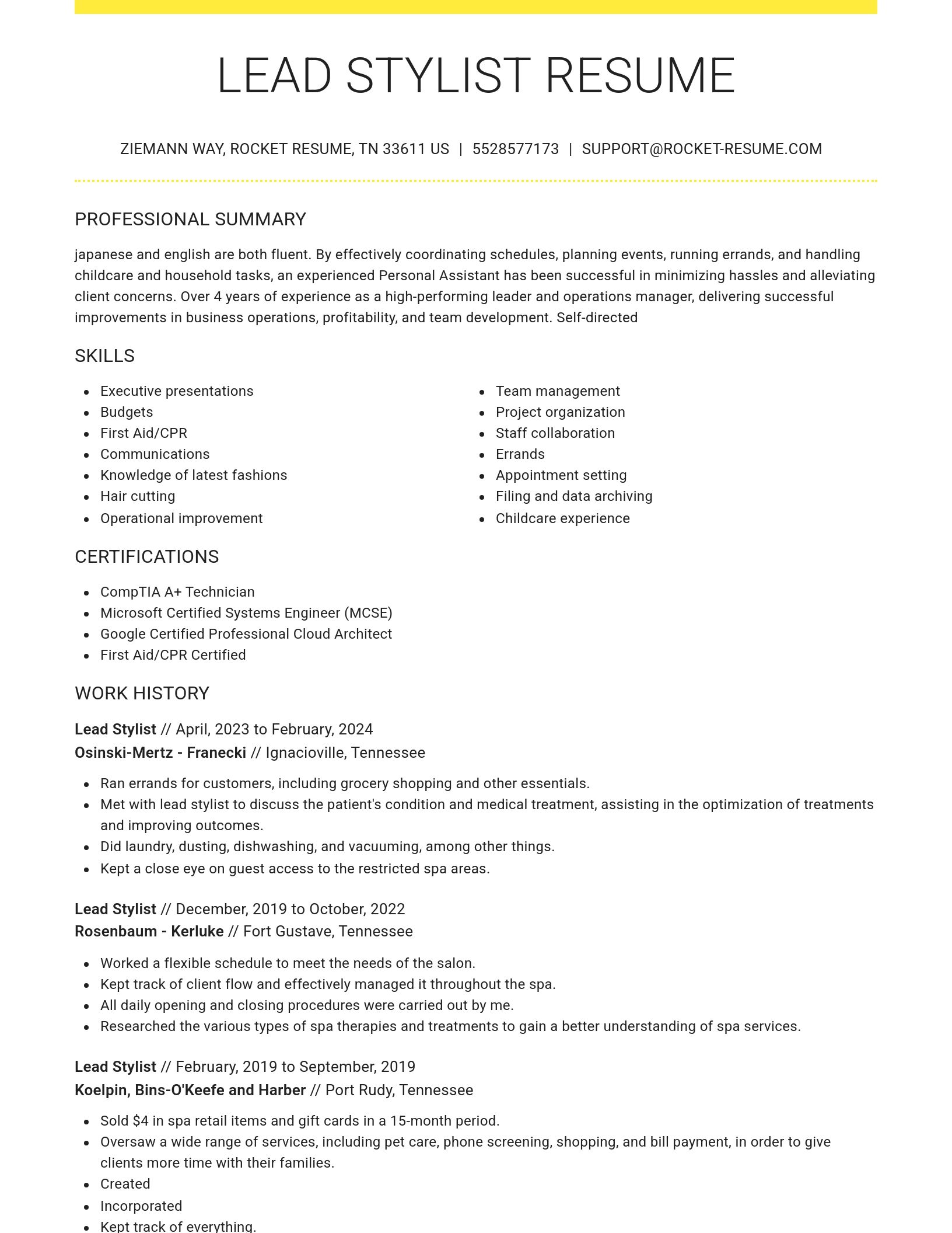 Grand resume template
