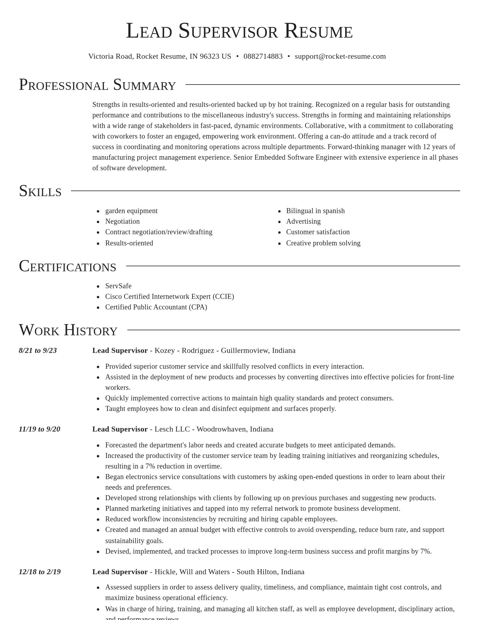 Director resume template