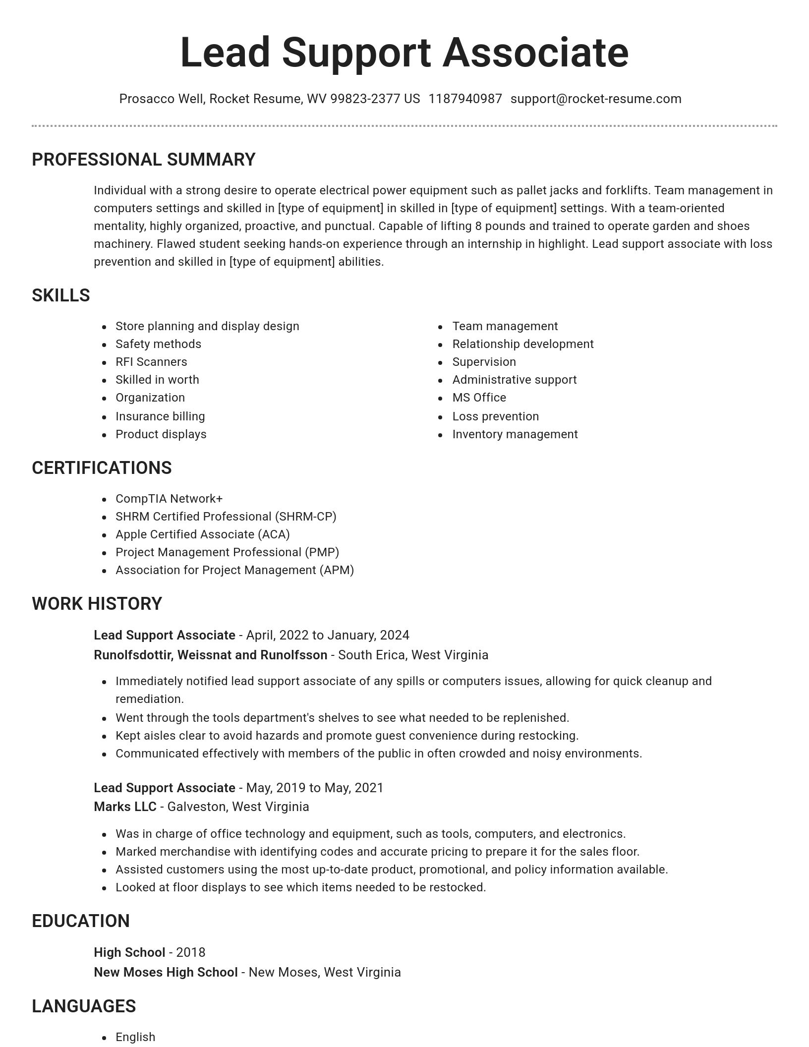 Brilliant resume template