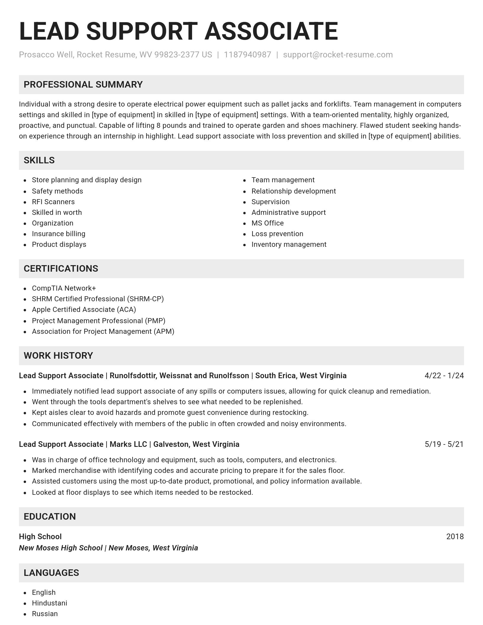 Genius resume template
