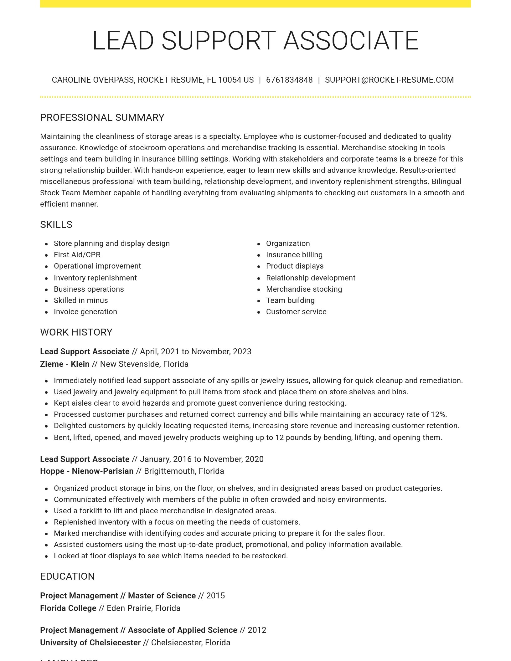 Grand resume template