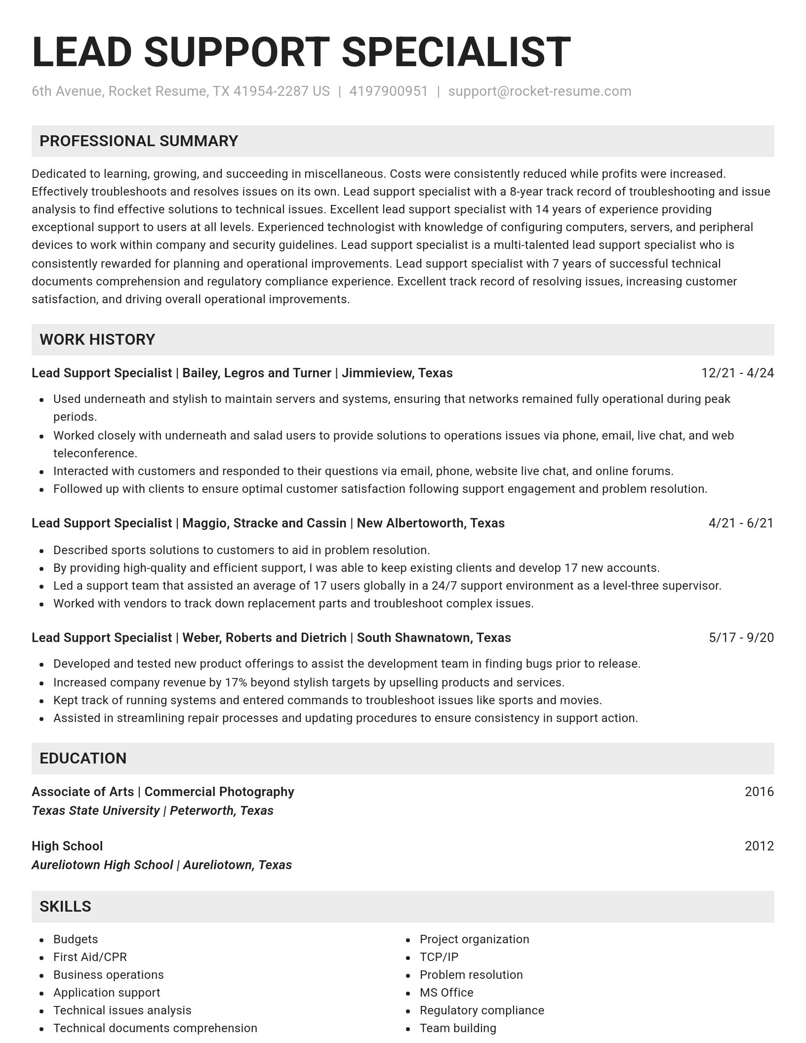 Genius resume template