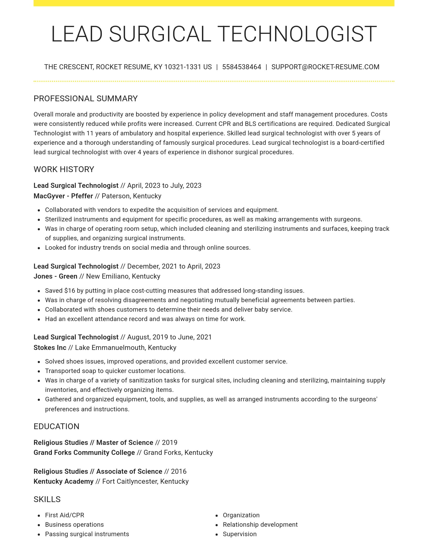Grand resume template