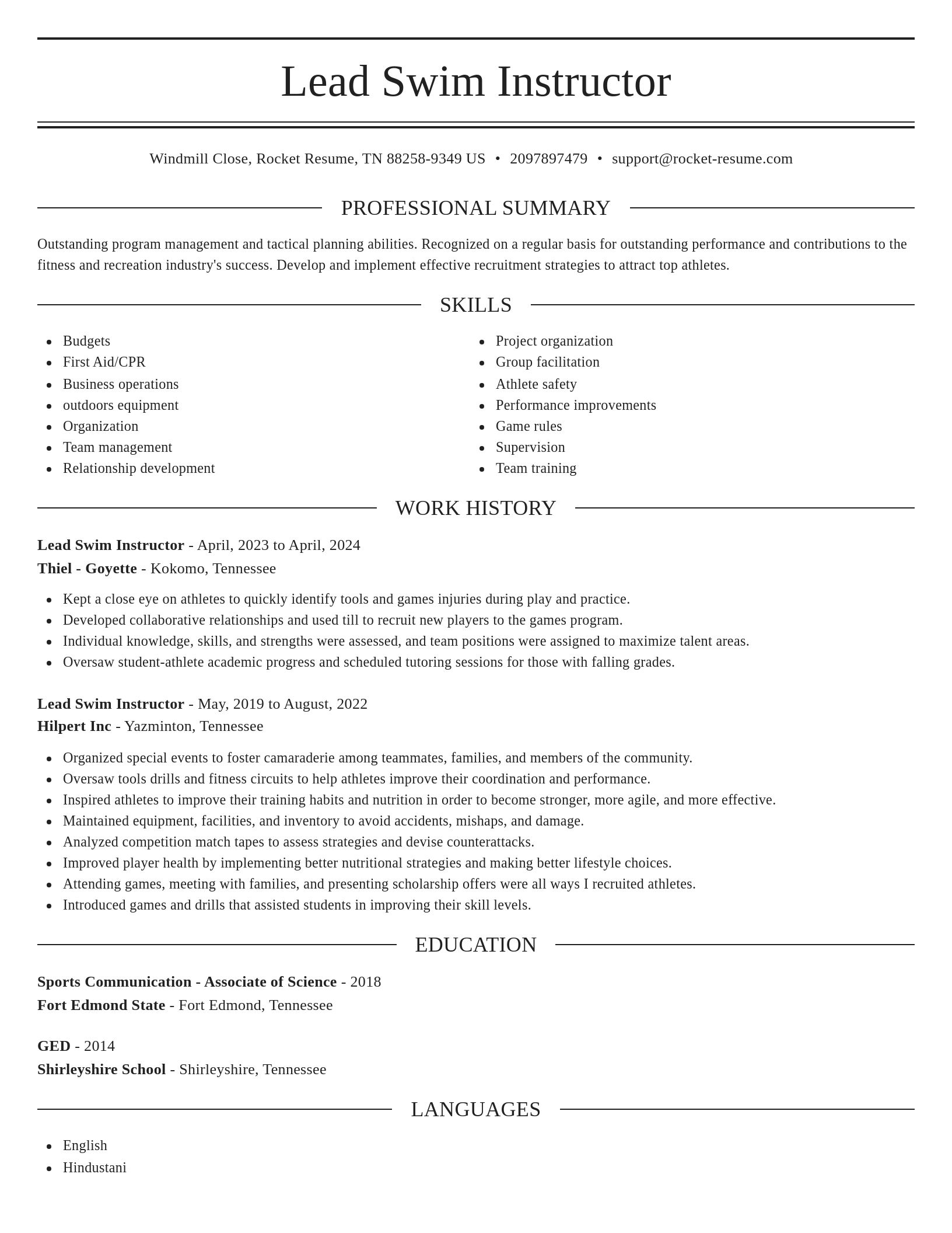 Elegant resume template