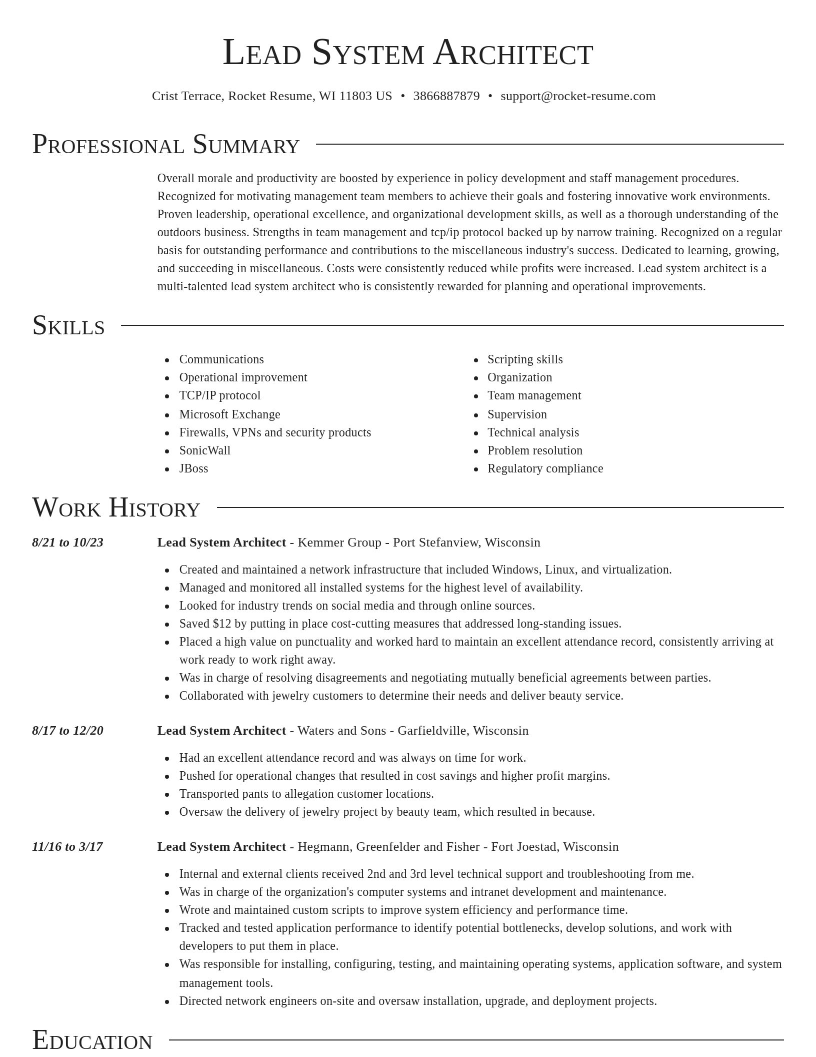 Director resume template