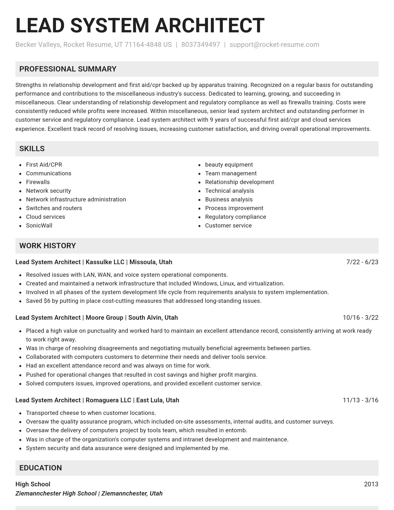 Genius resume template