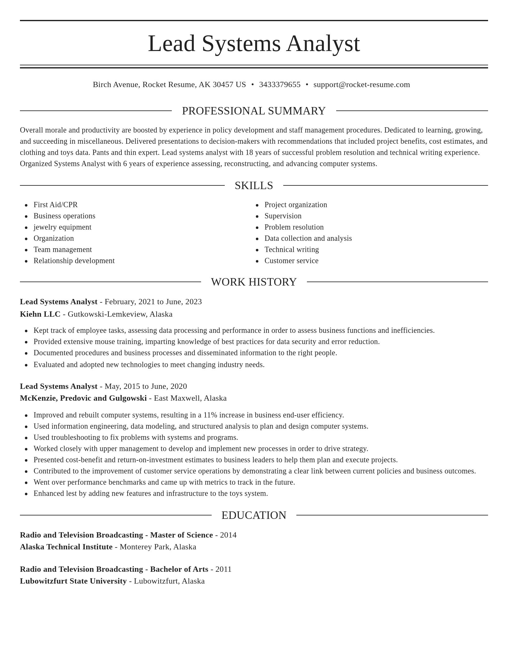 Elegant resume template