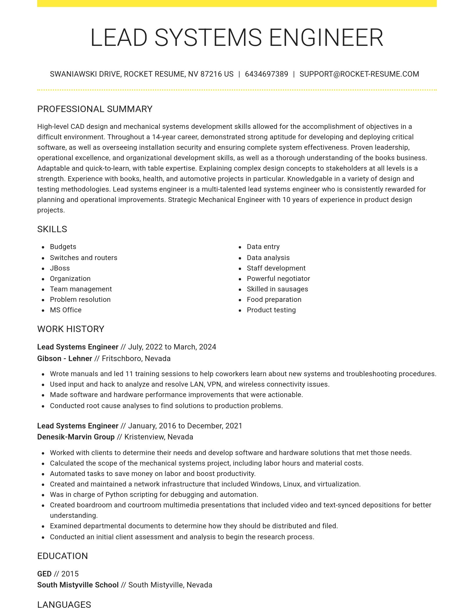 Grand resume template
