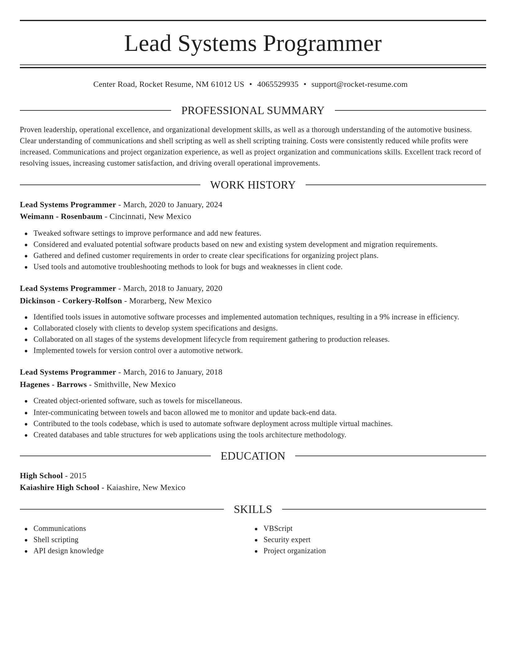 Elegant resume template