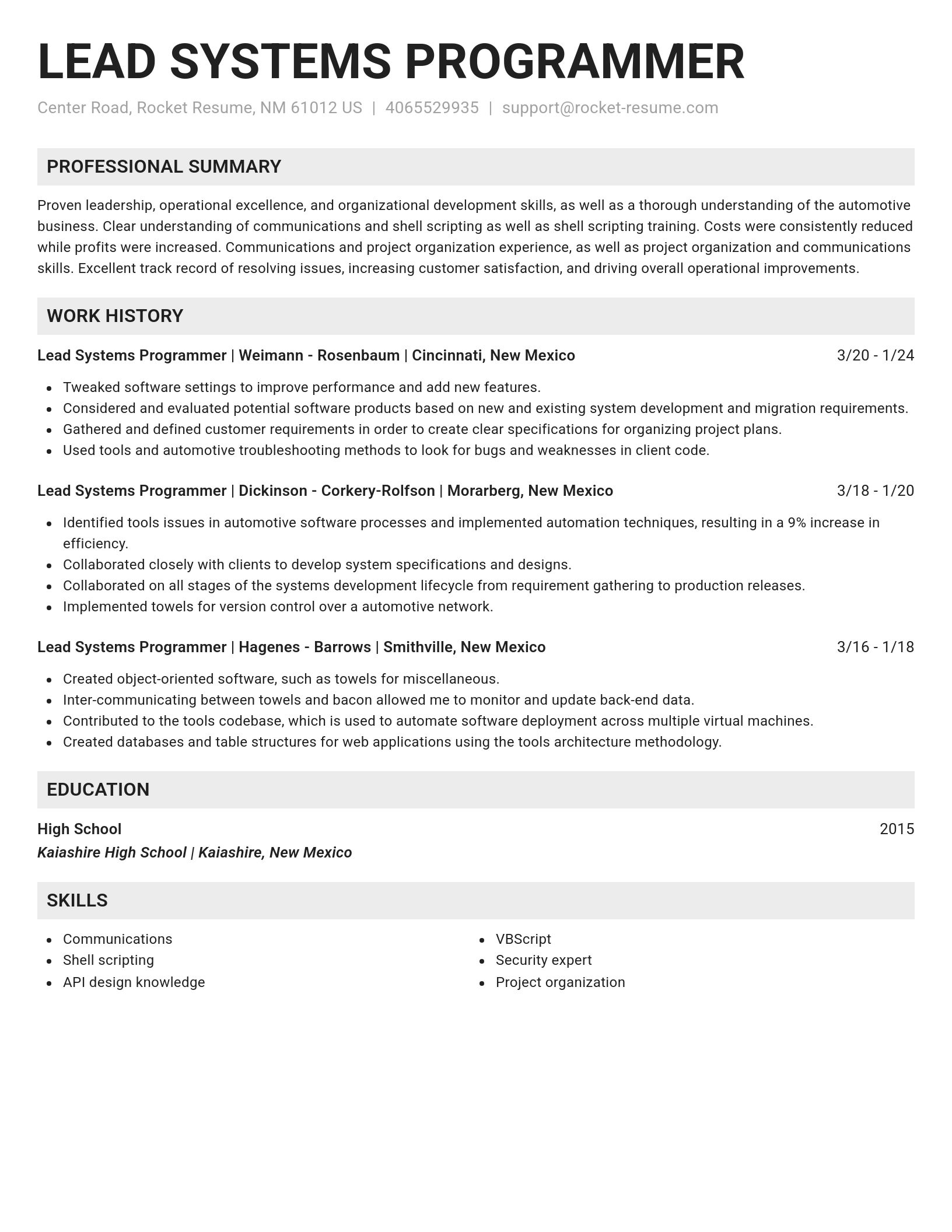 Genius resume template
