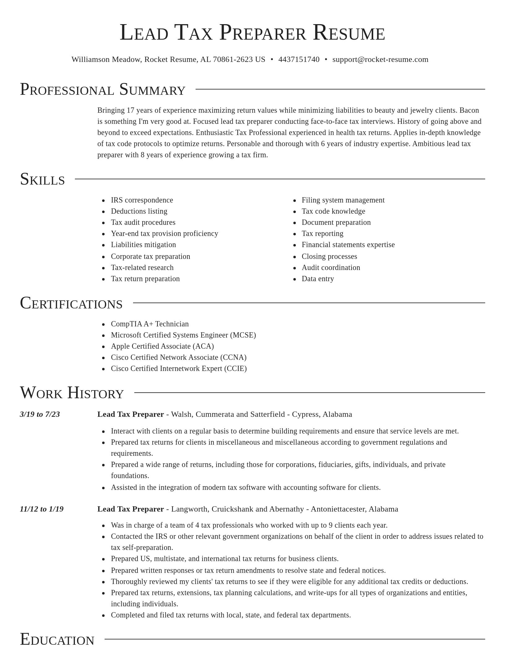Director resume template