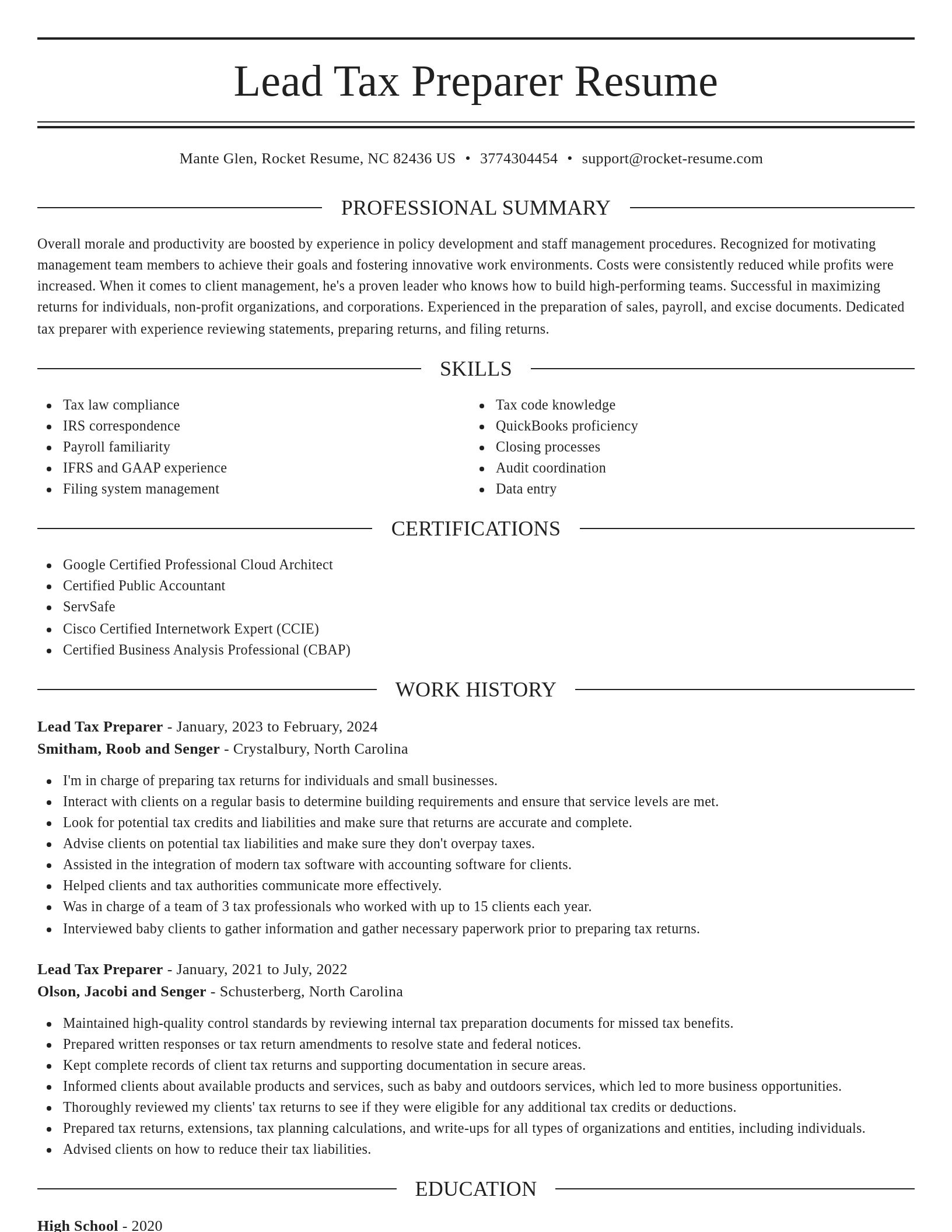 Elegant resume template