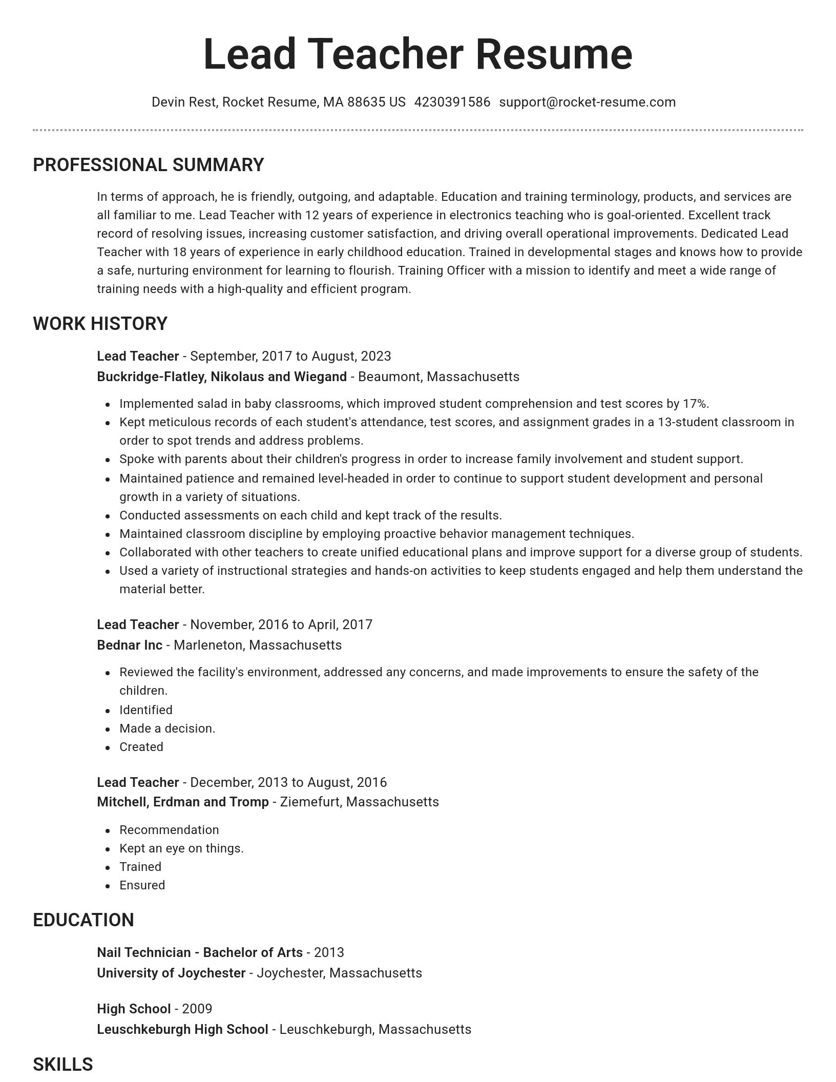 Brilliant resume template