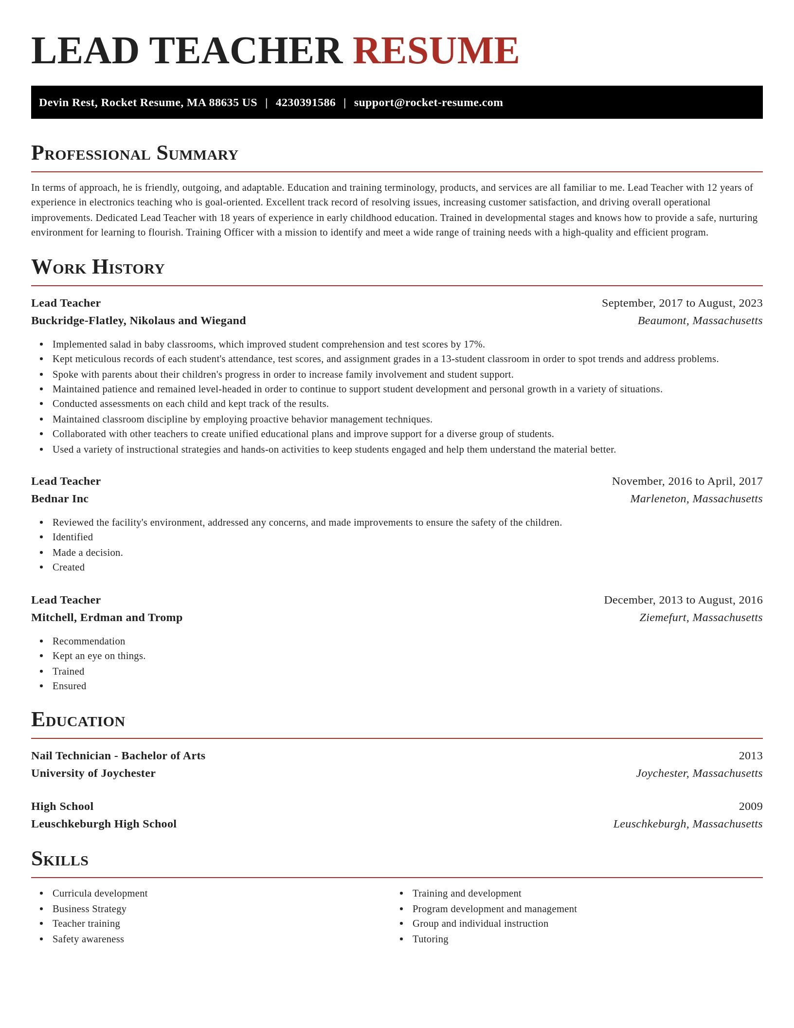 Exquisite resume template