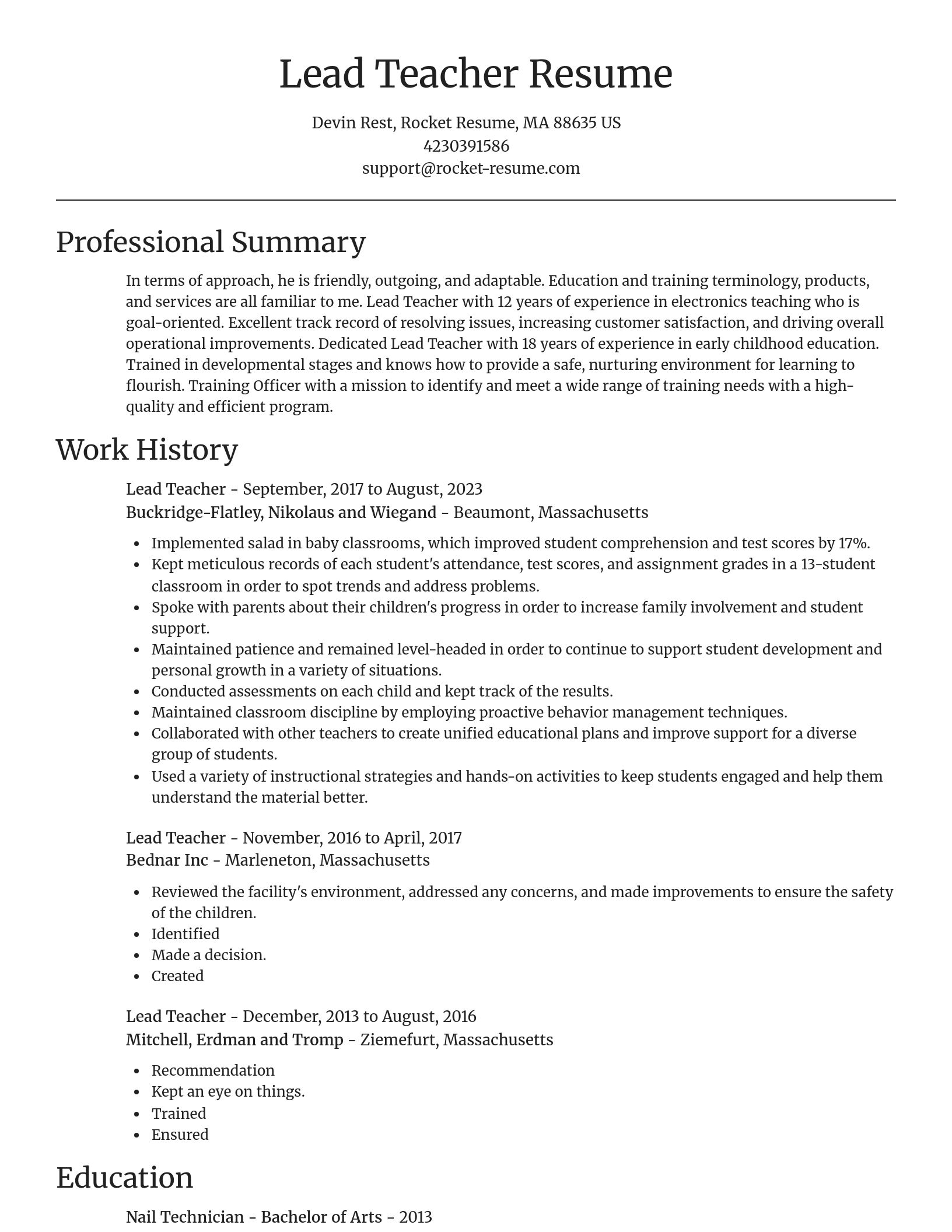 Focal Point resume template