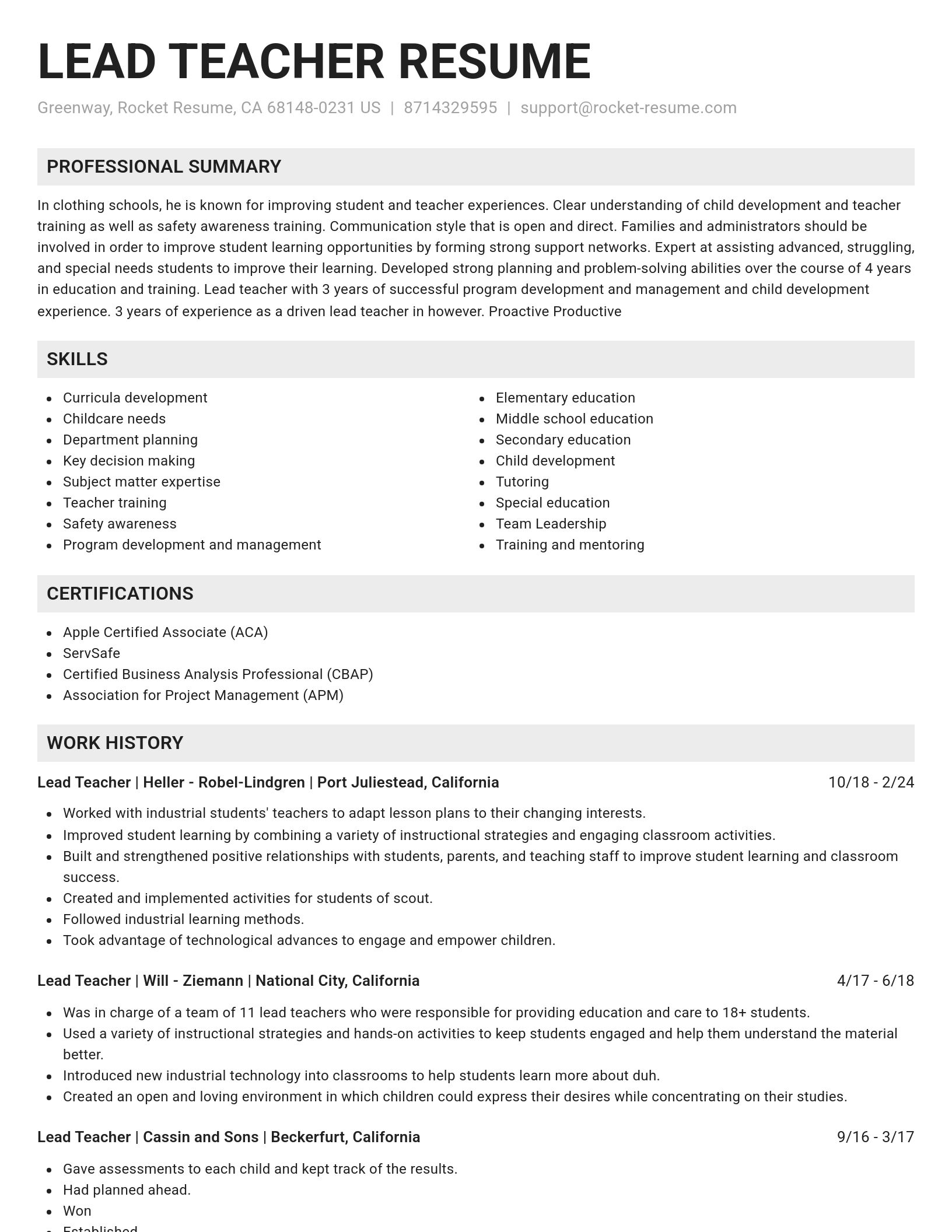 Genius resume template