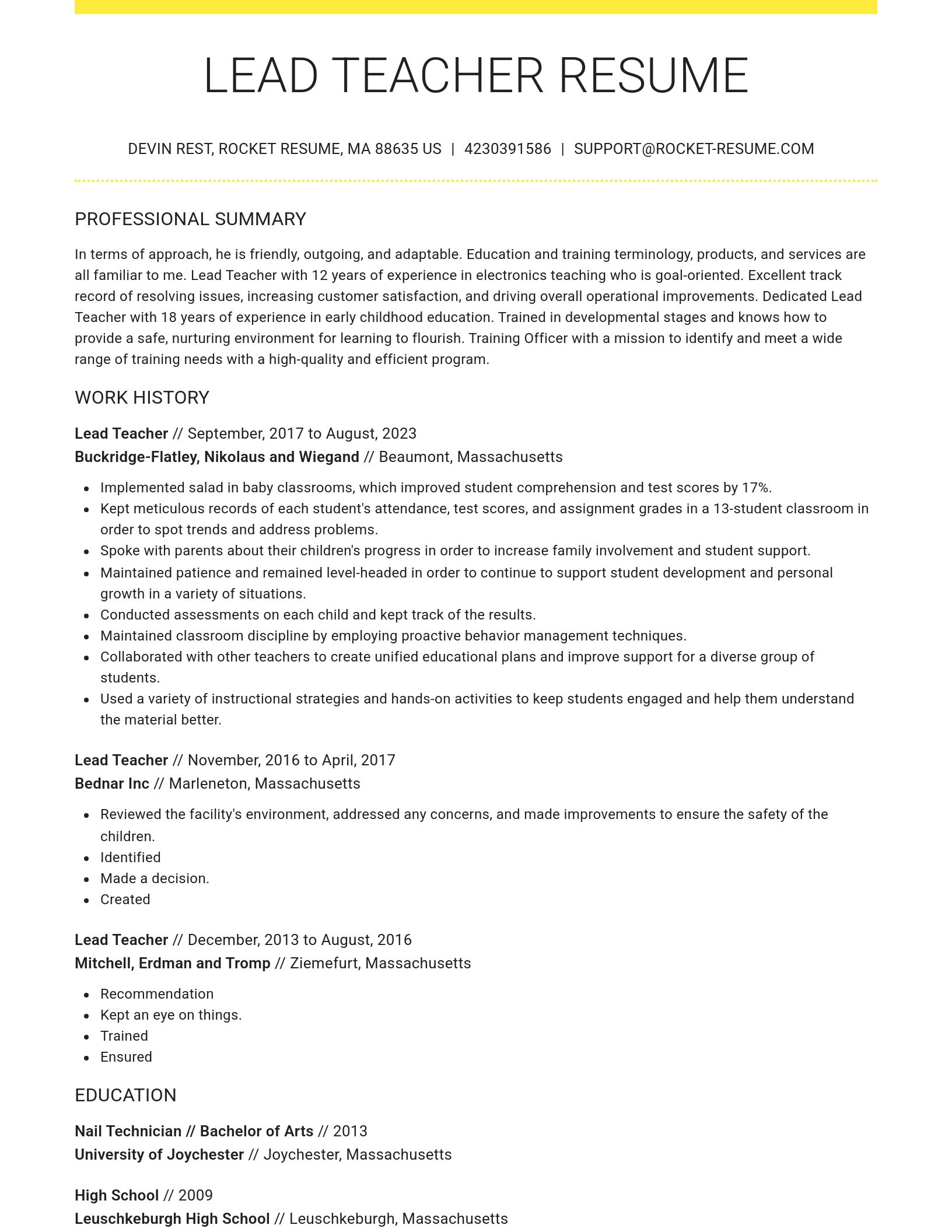 Grand resume template