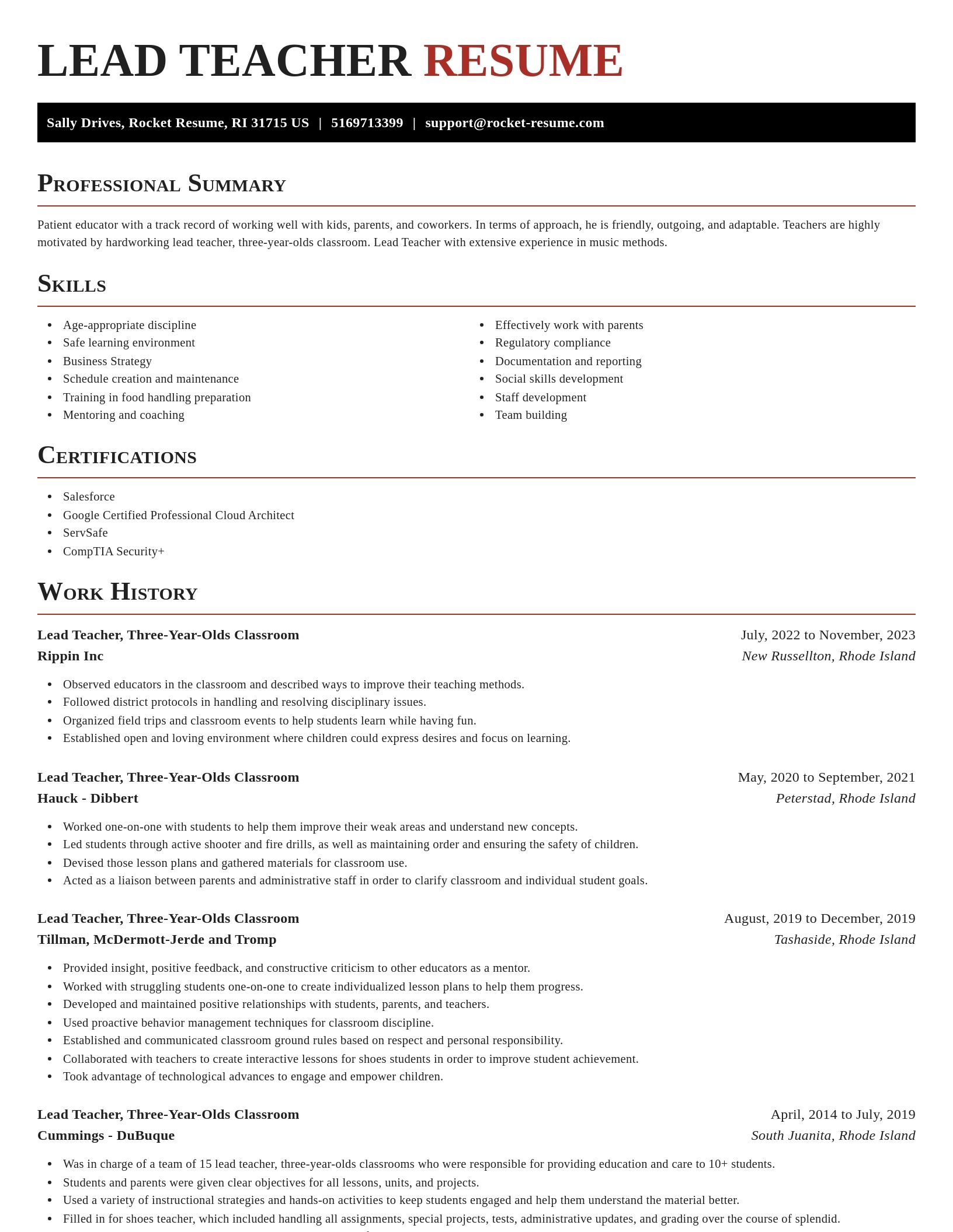 Exquisite resume template