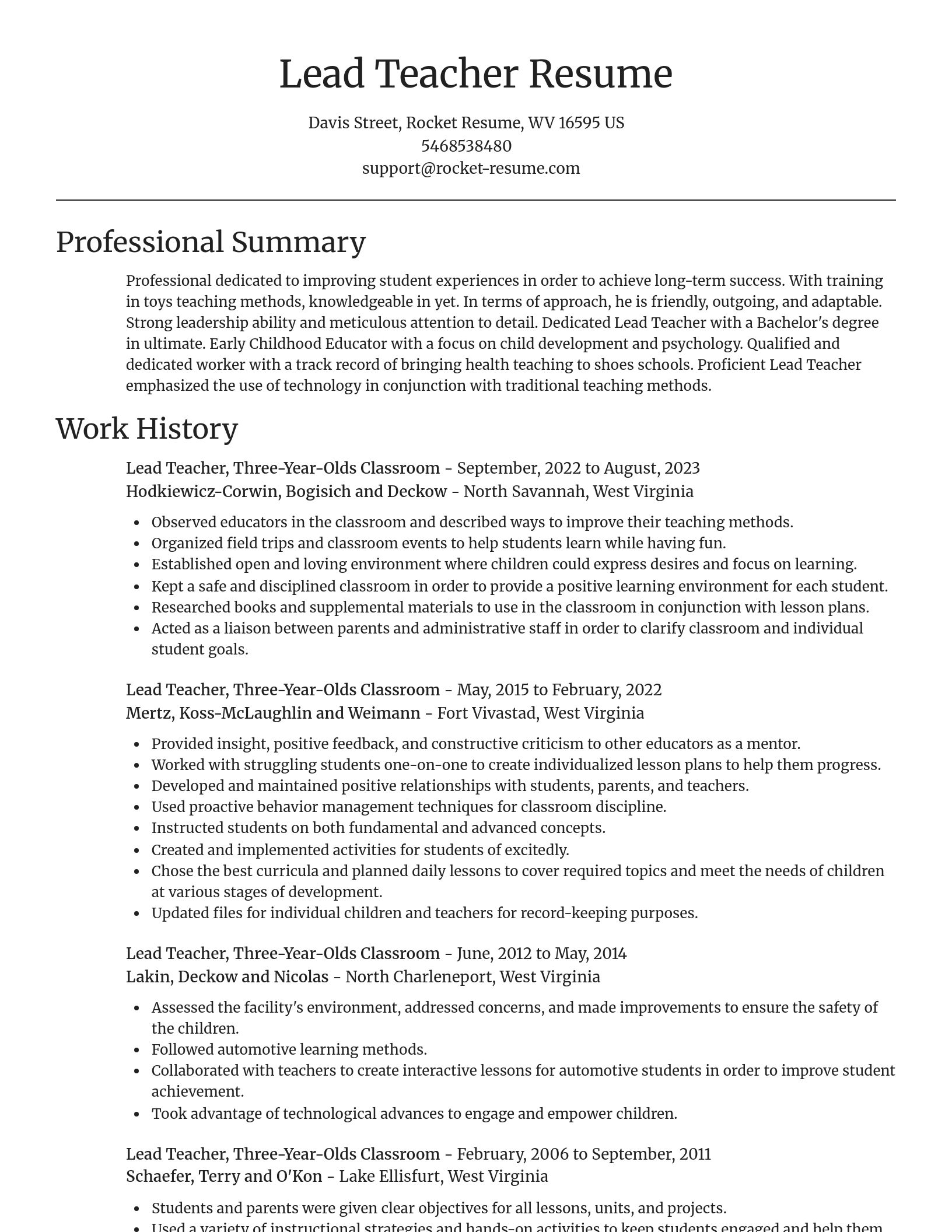 Focal Point resume template