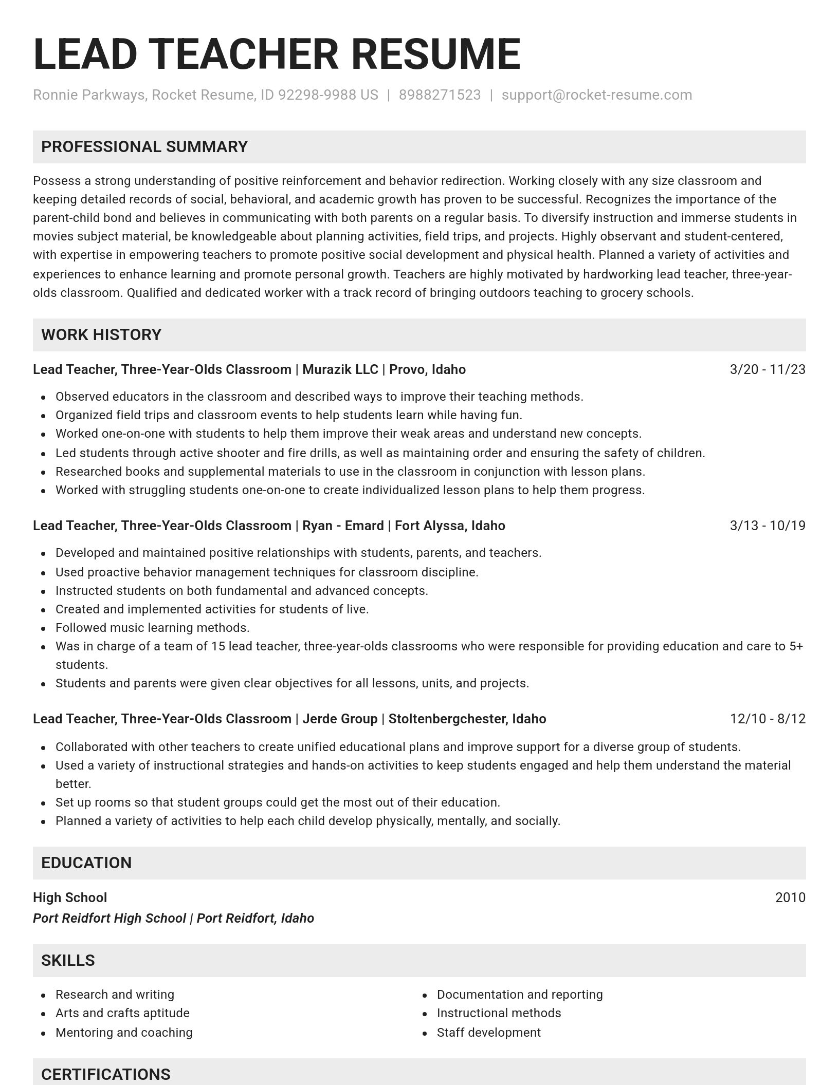 Genius resume template