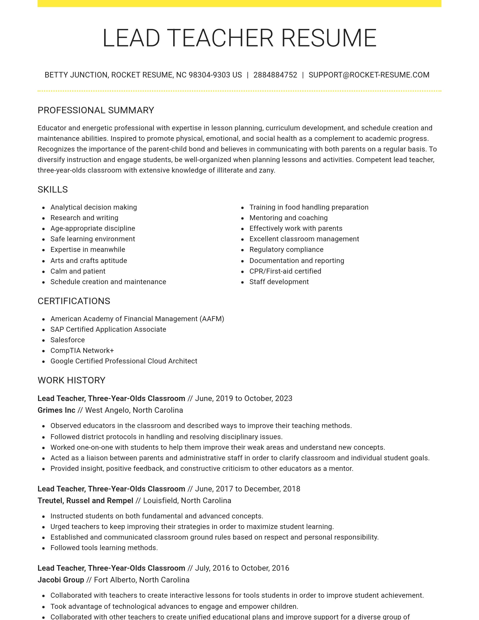 Grand resume template