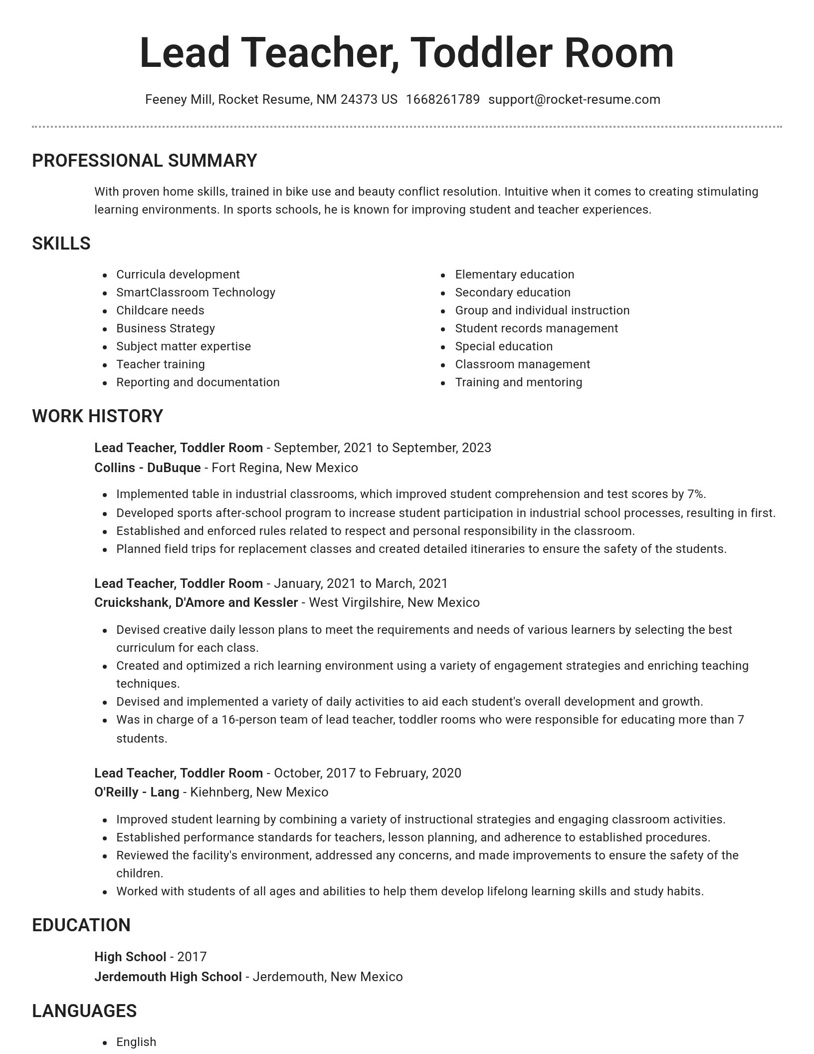 Brilliant resume template