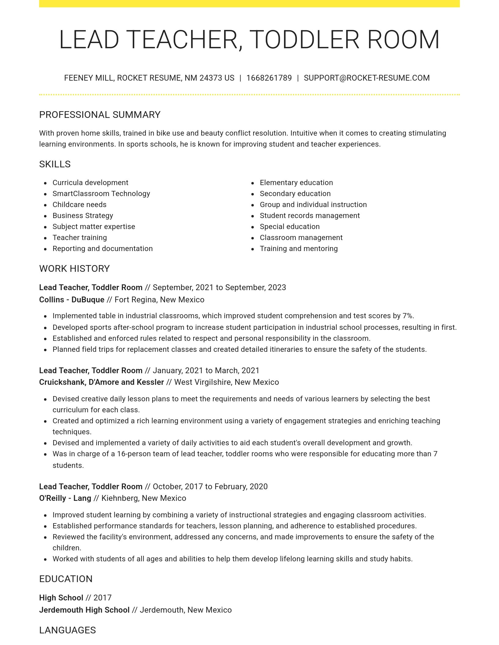 Grand resume template