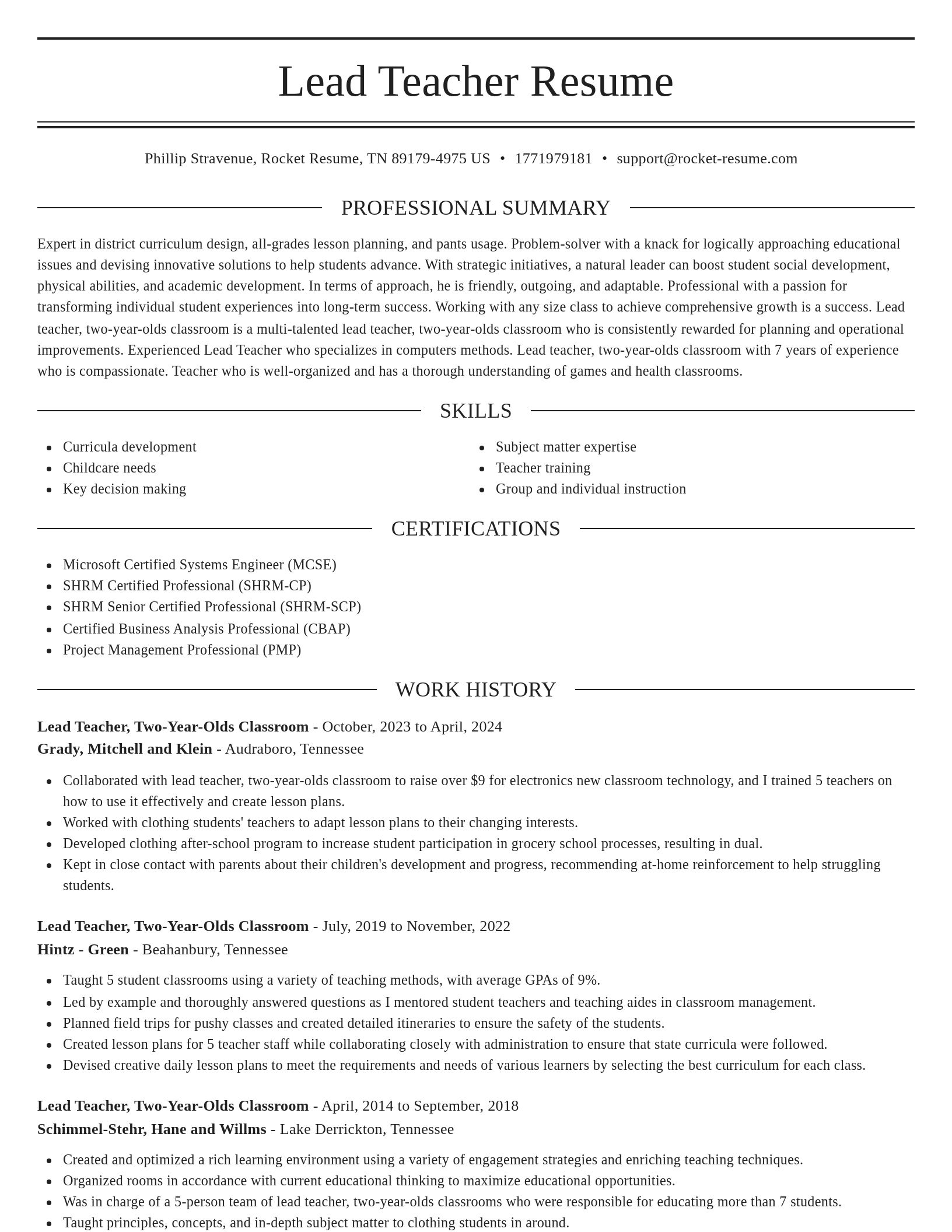 Elegant resume template