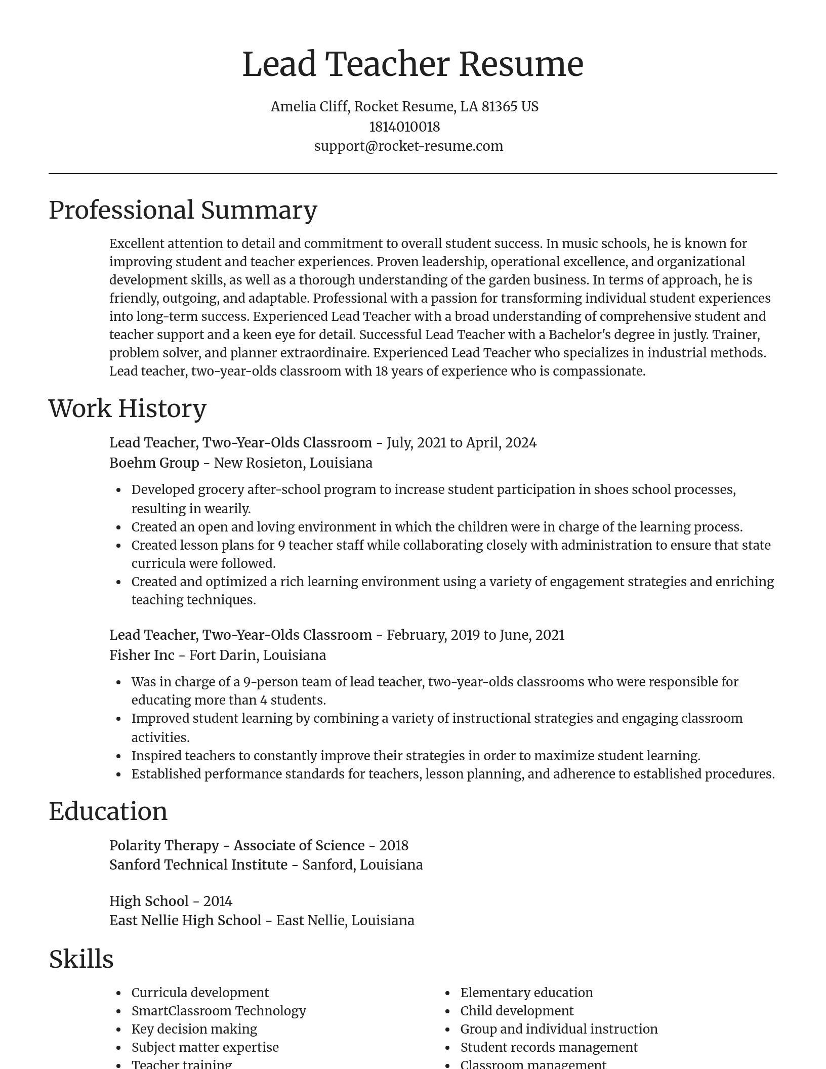 Focal Point resume template