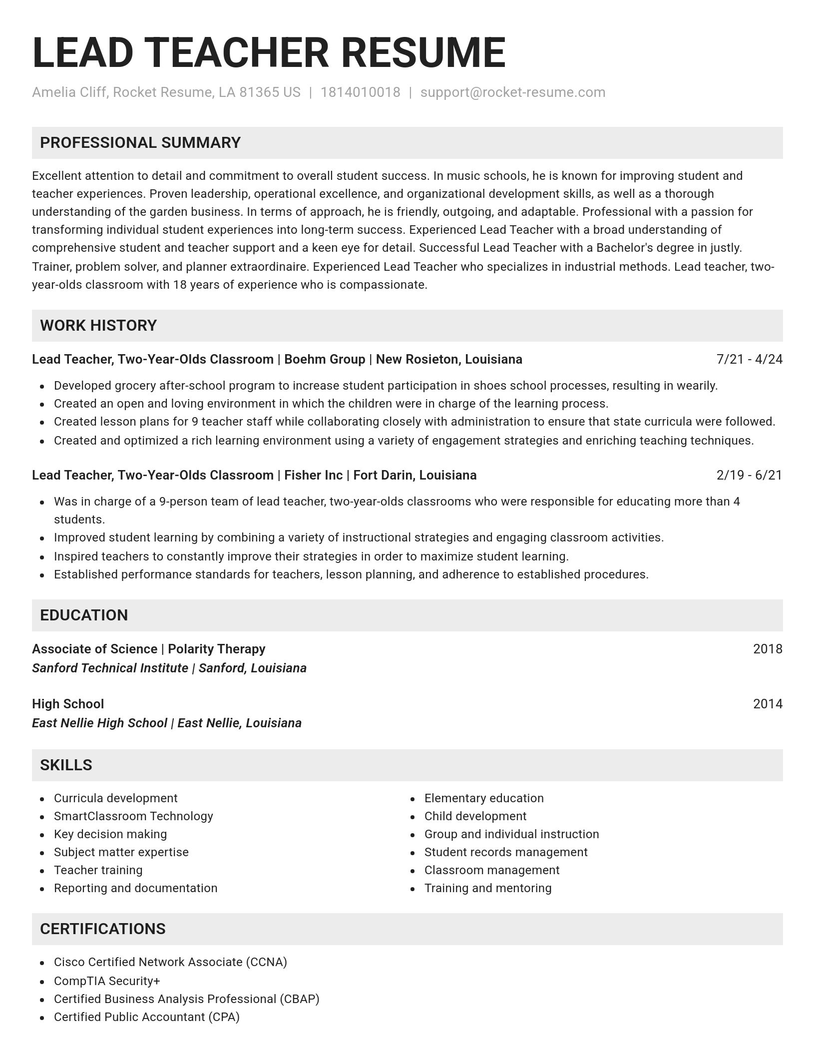 Genius resume template