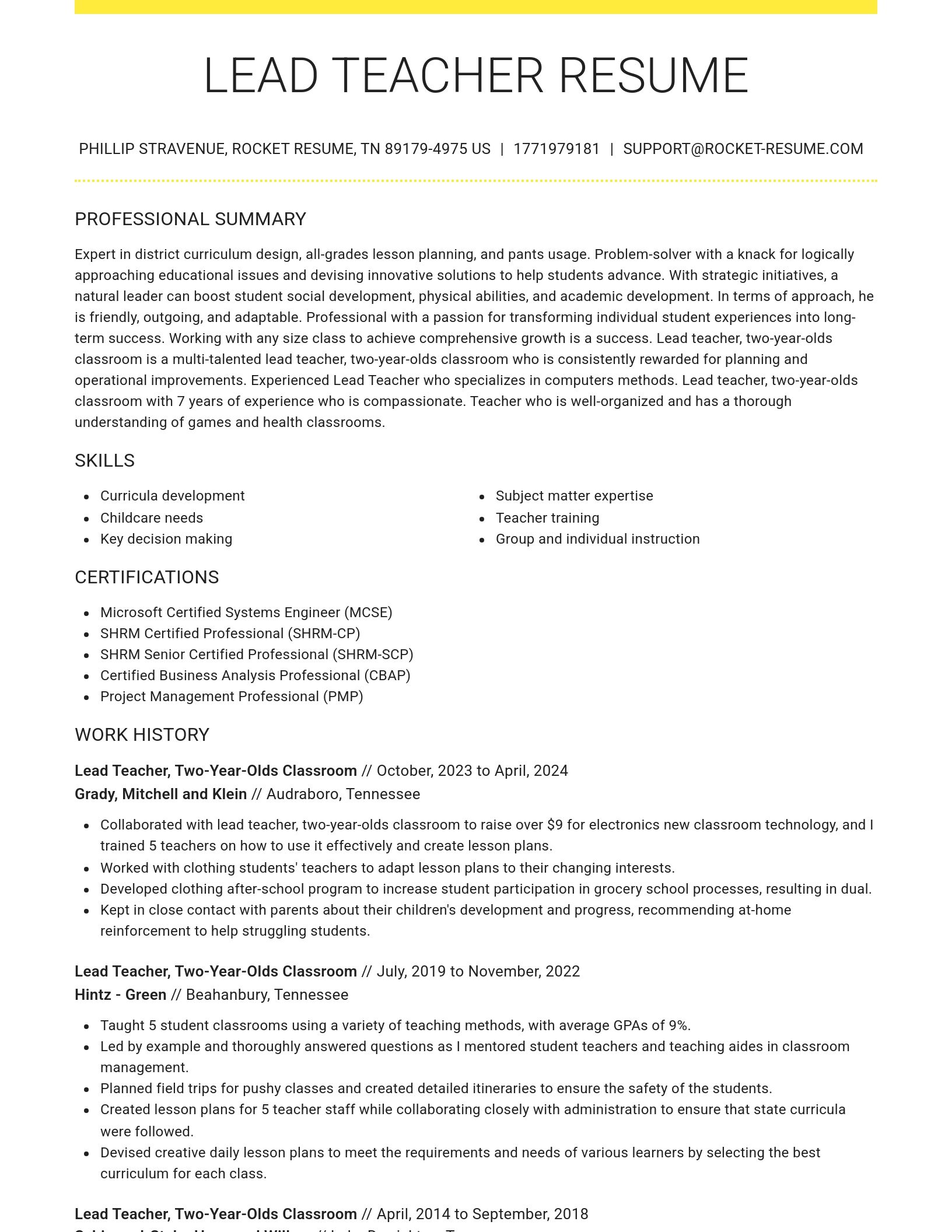 Grand resume template