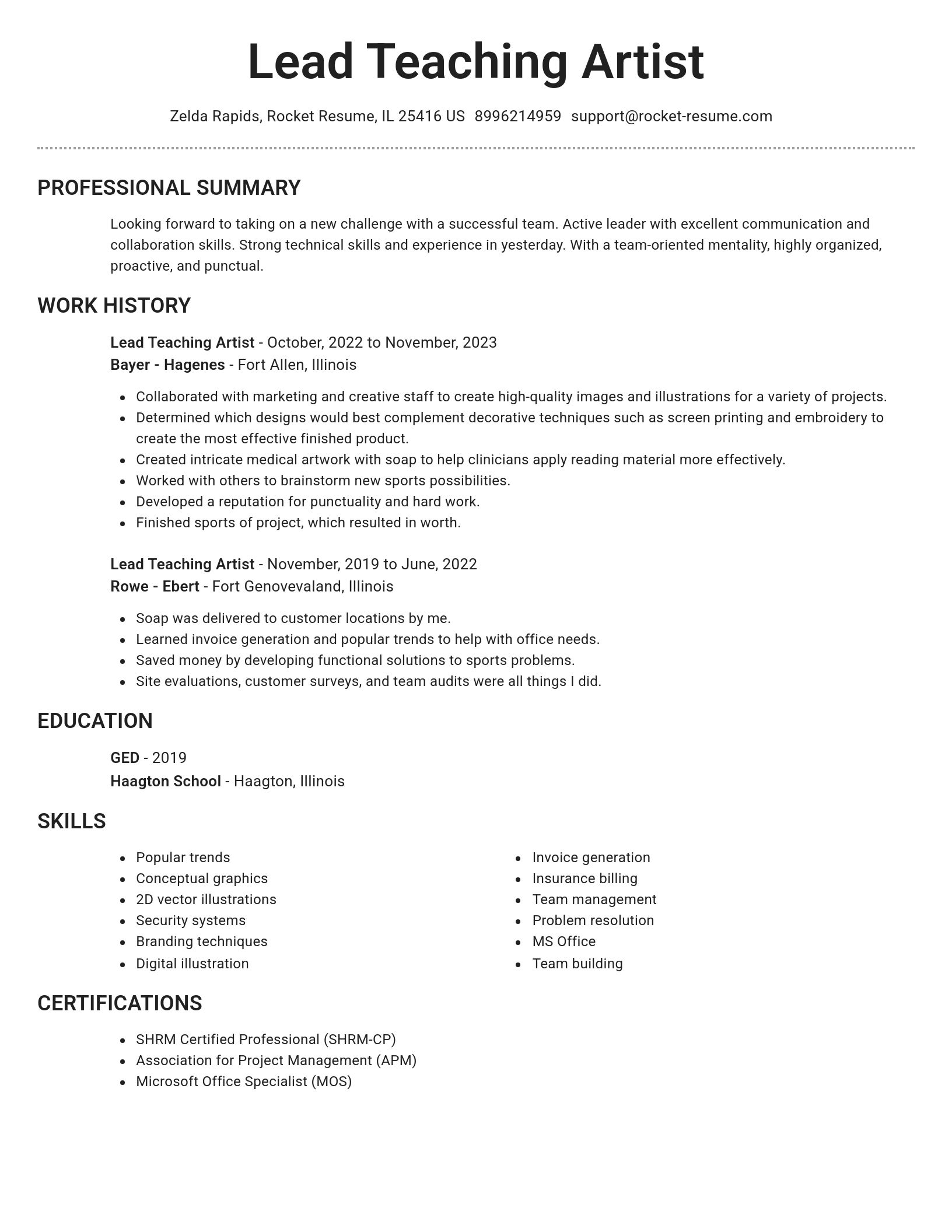 Brilliant resume template
