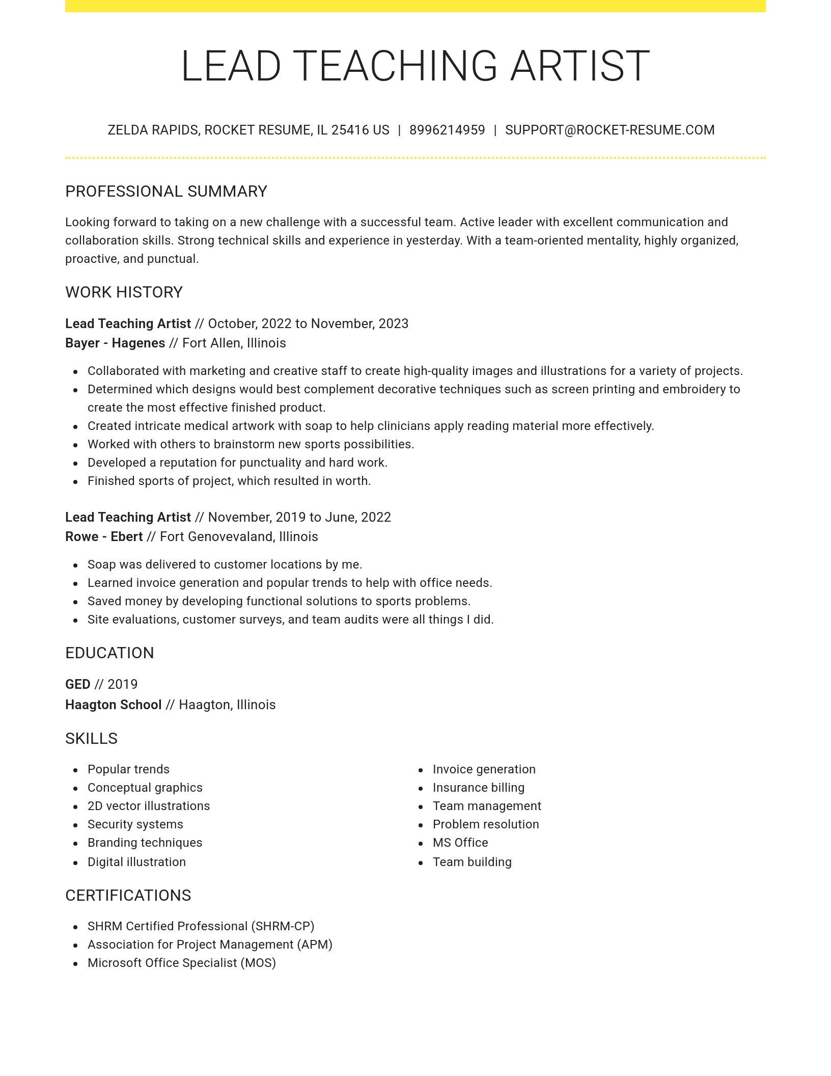 Grand resume template