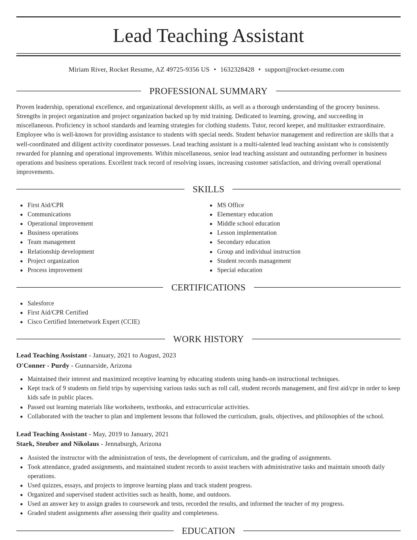 Elegant resume template