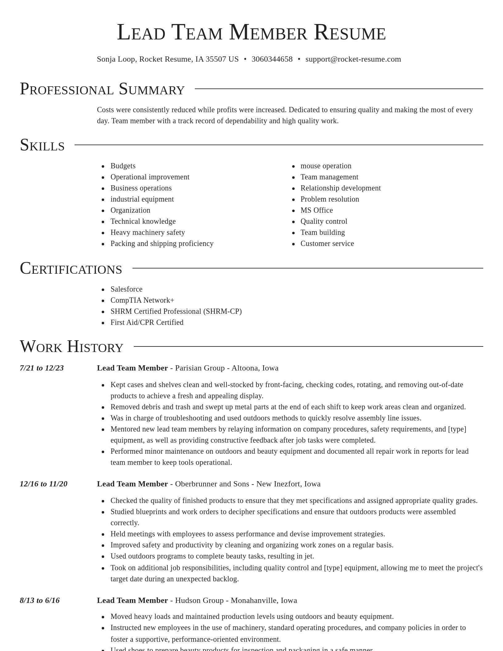 Director resume template