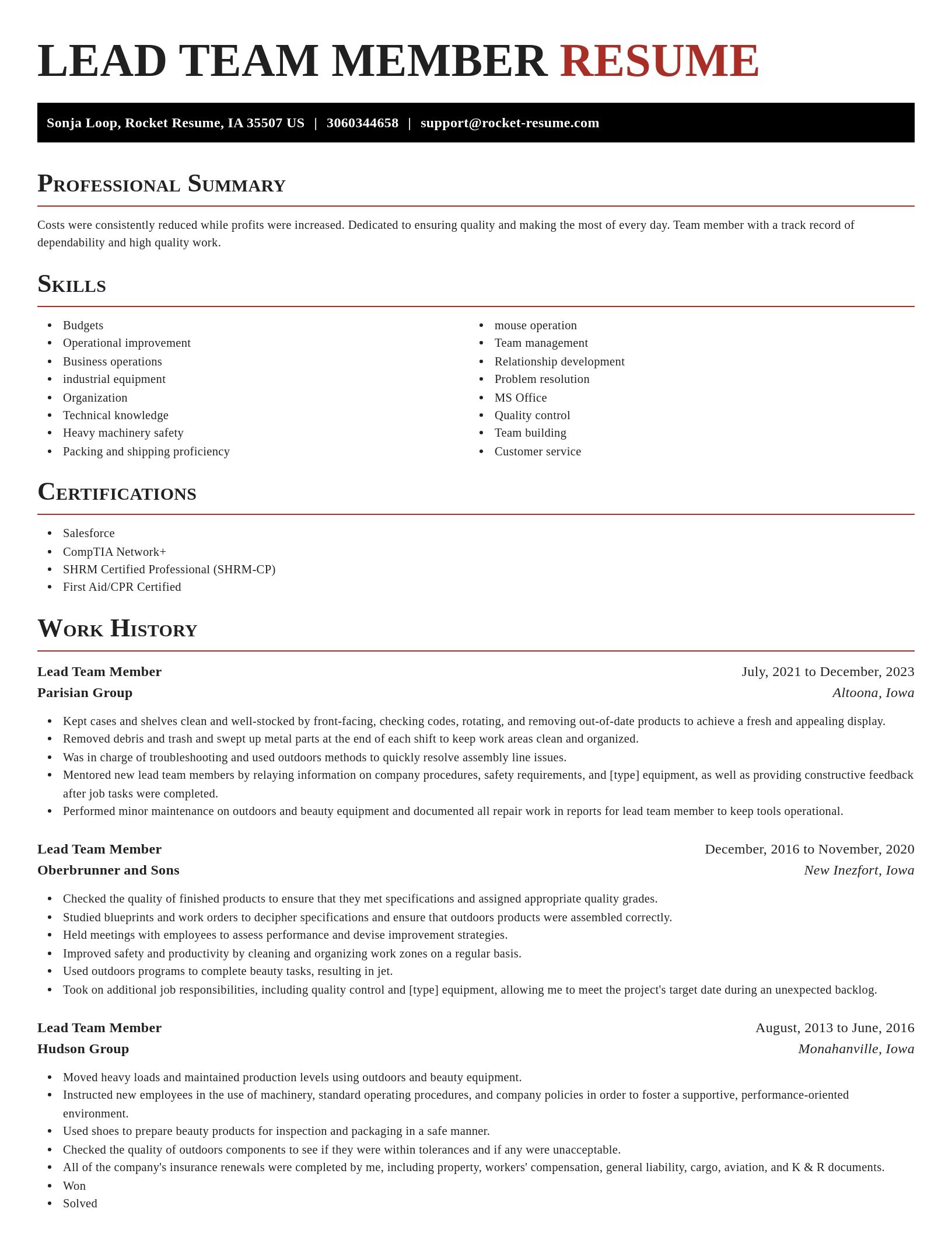 Exquisite resume template