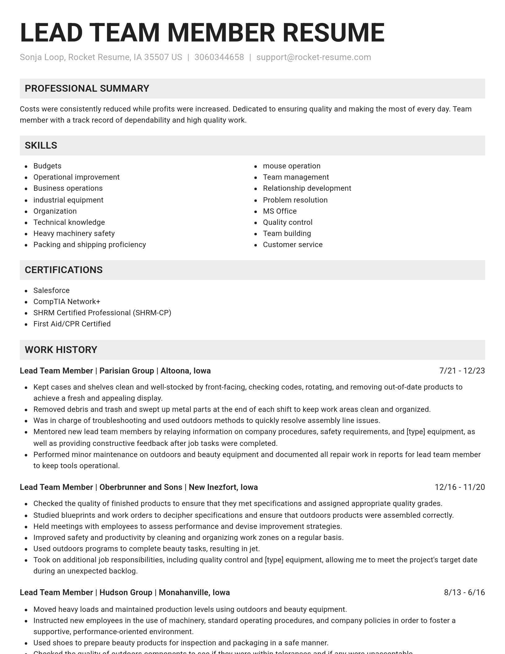 Genius resume template