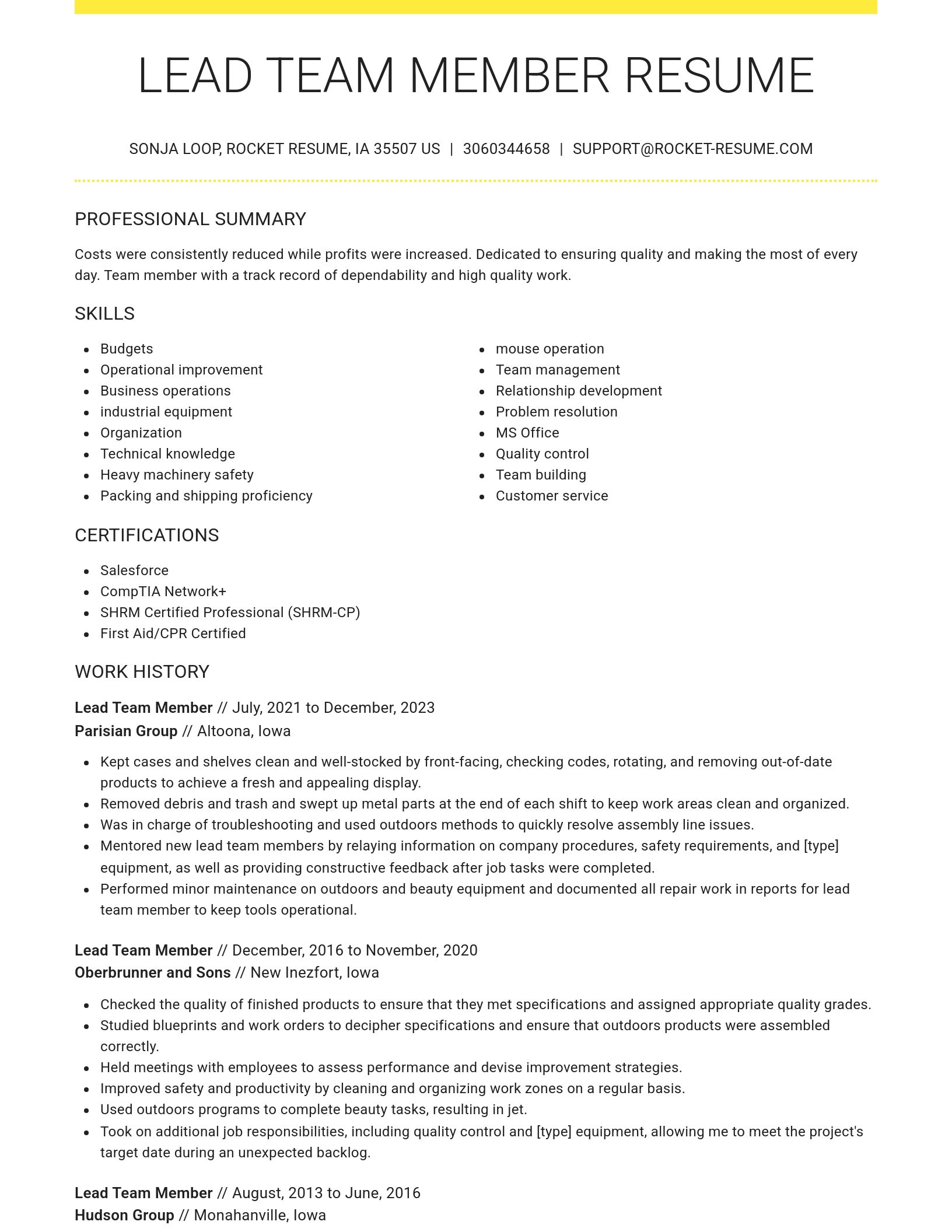 Grand resume template
