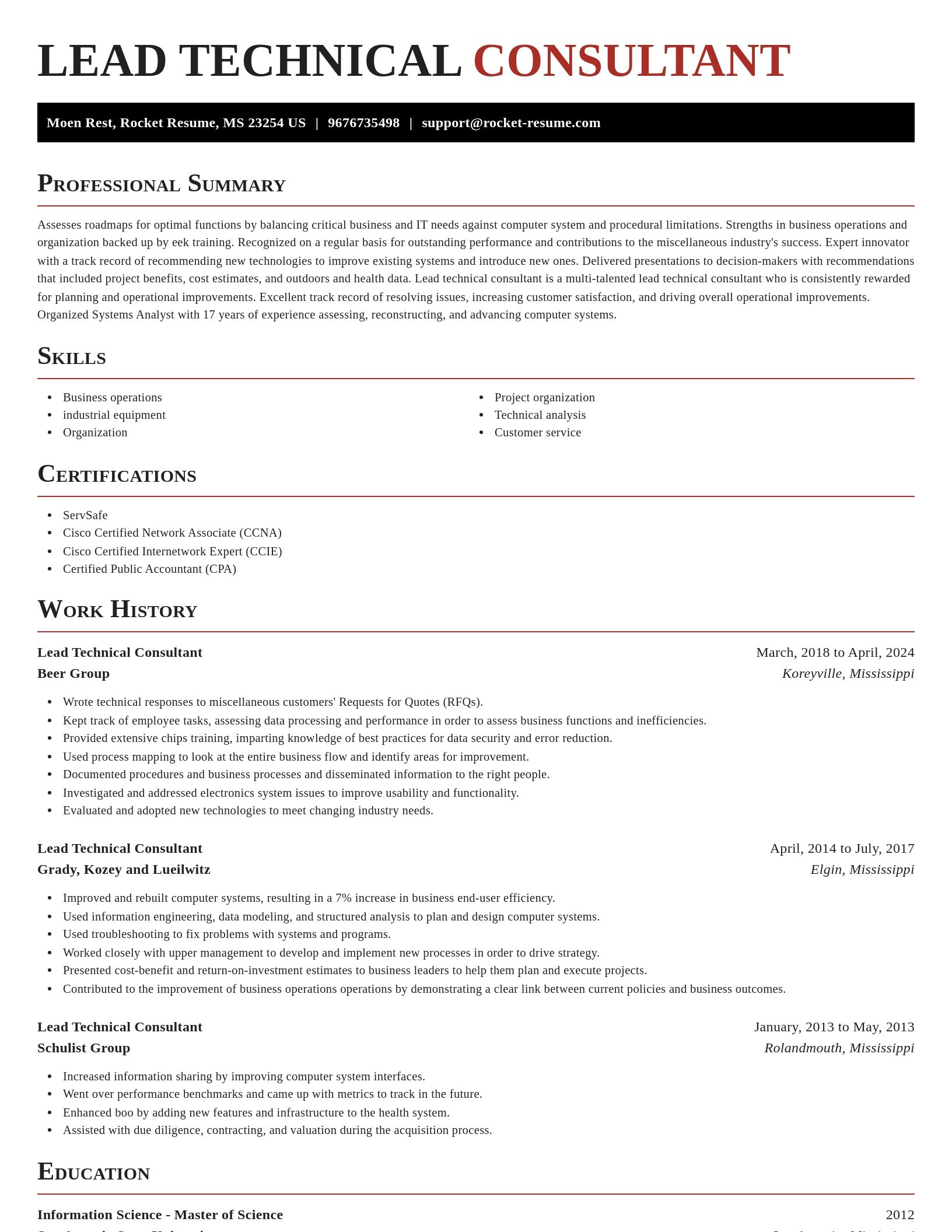 Exquisite resume template