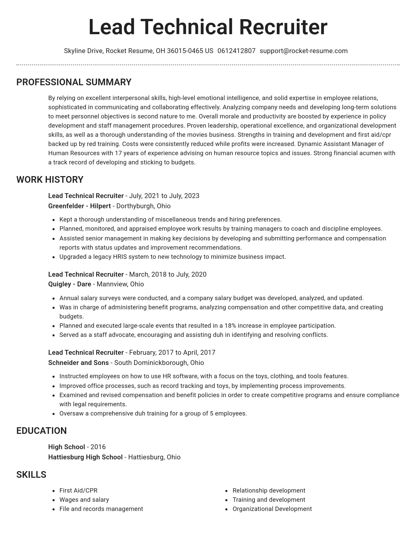 Brilliant resume template