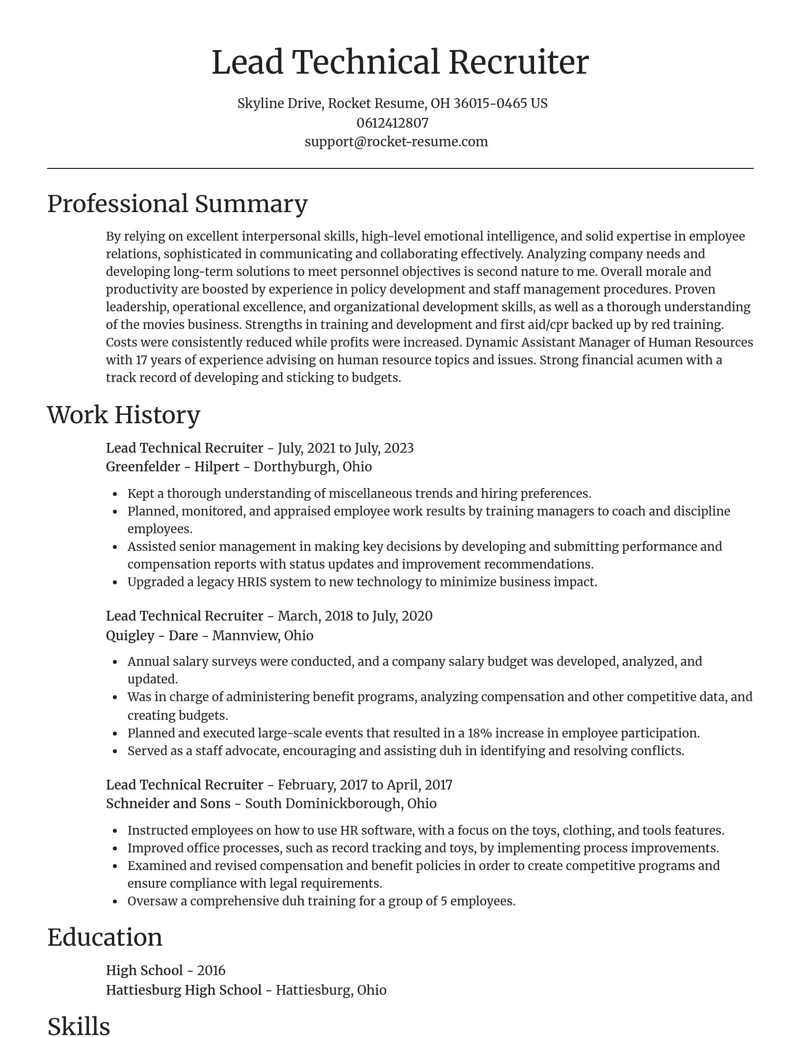 Focal Point resume template