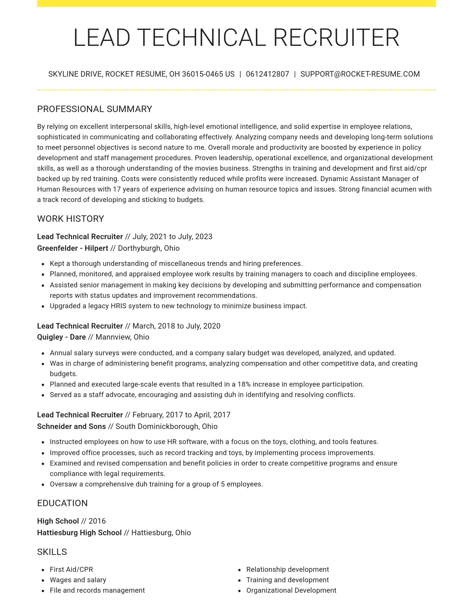 Grand resume template