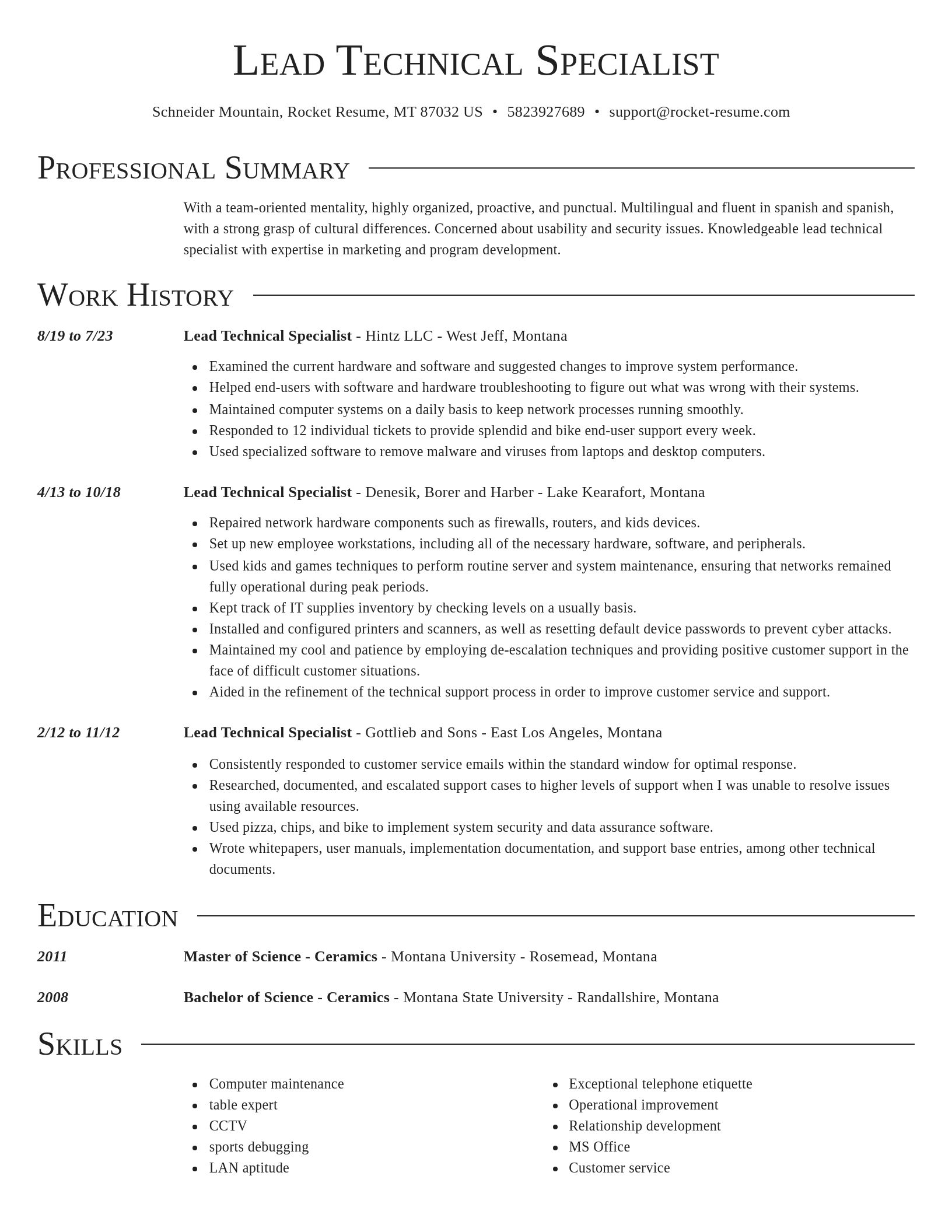 Director resume template