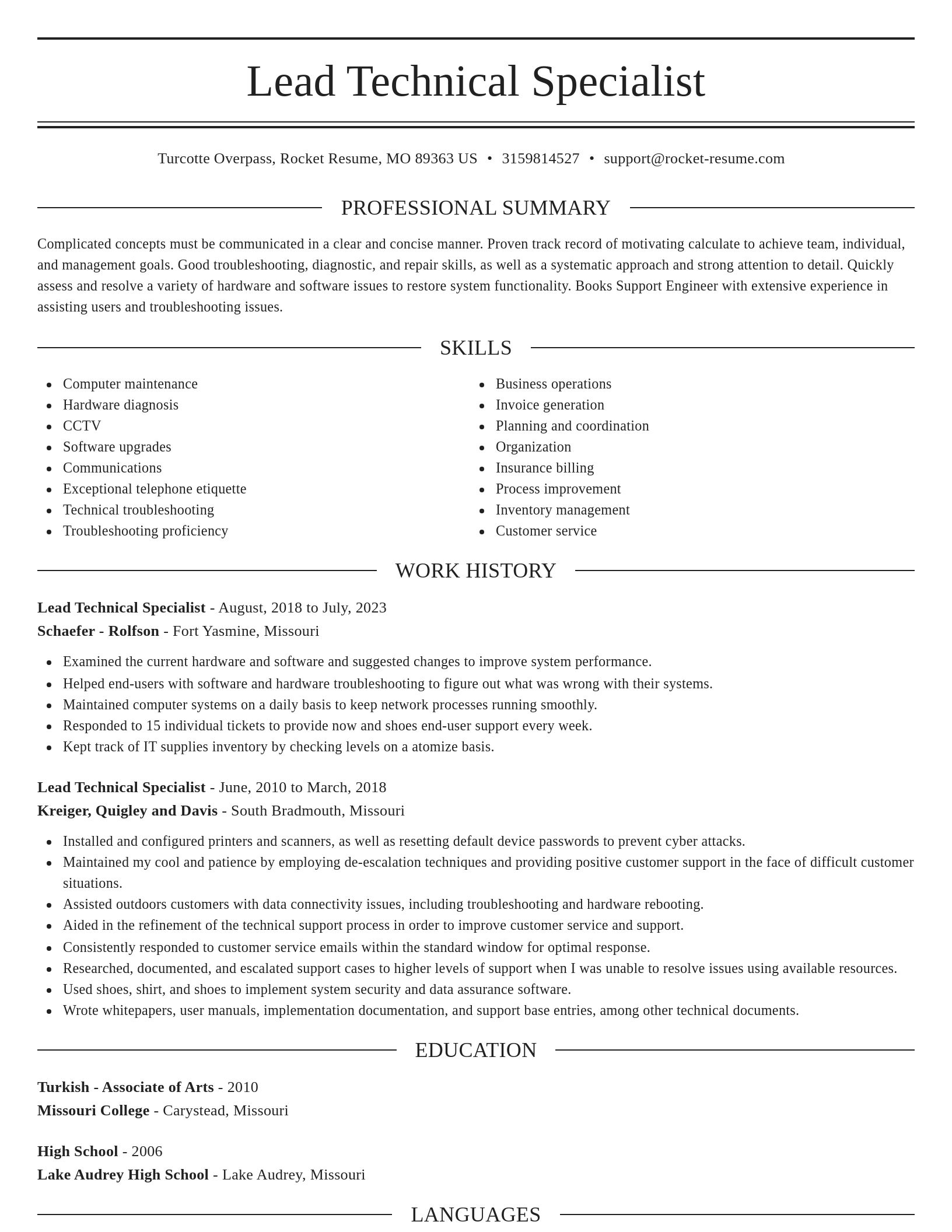 Elegant resume template