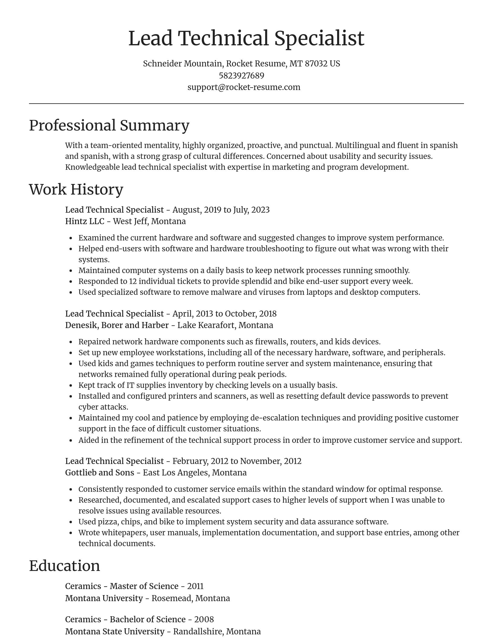 Focal Point resume template