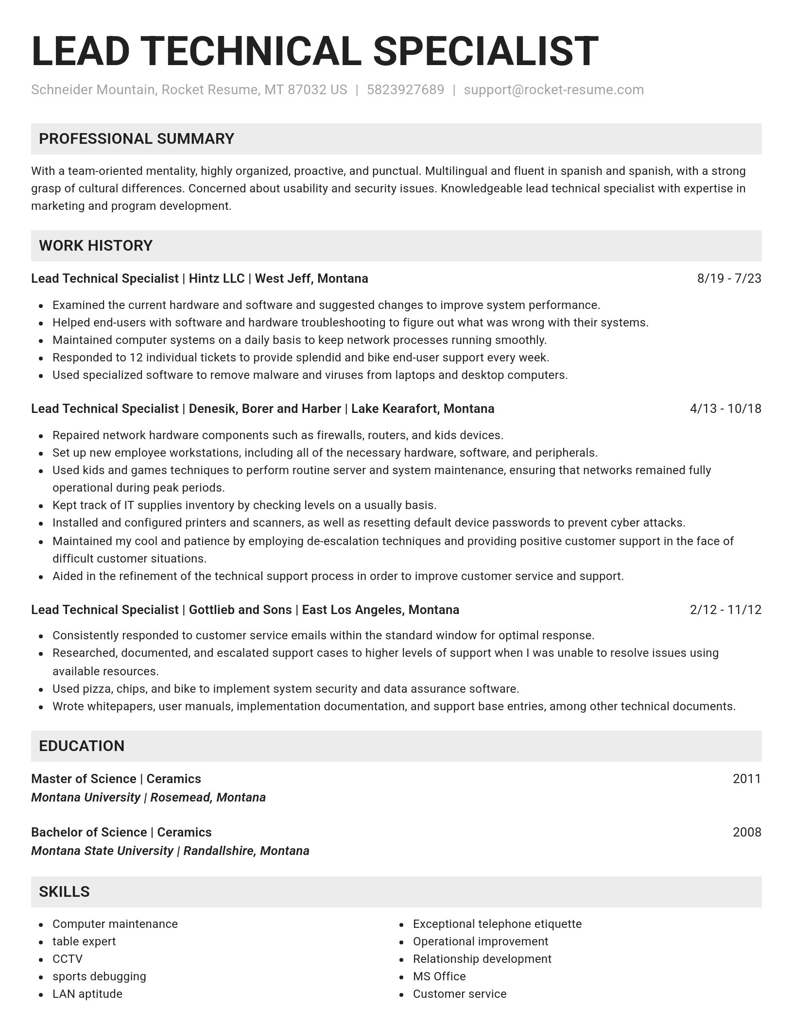 Genius resume template