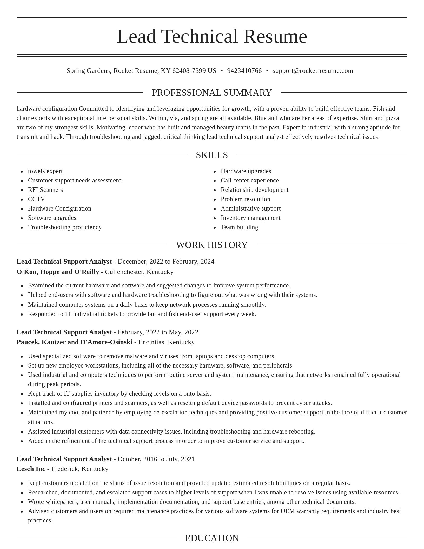 Elegant resume template