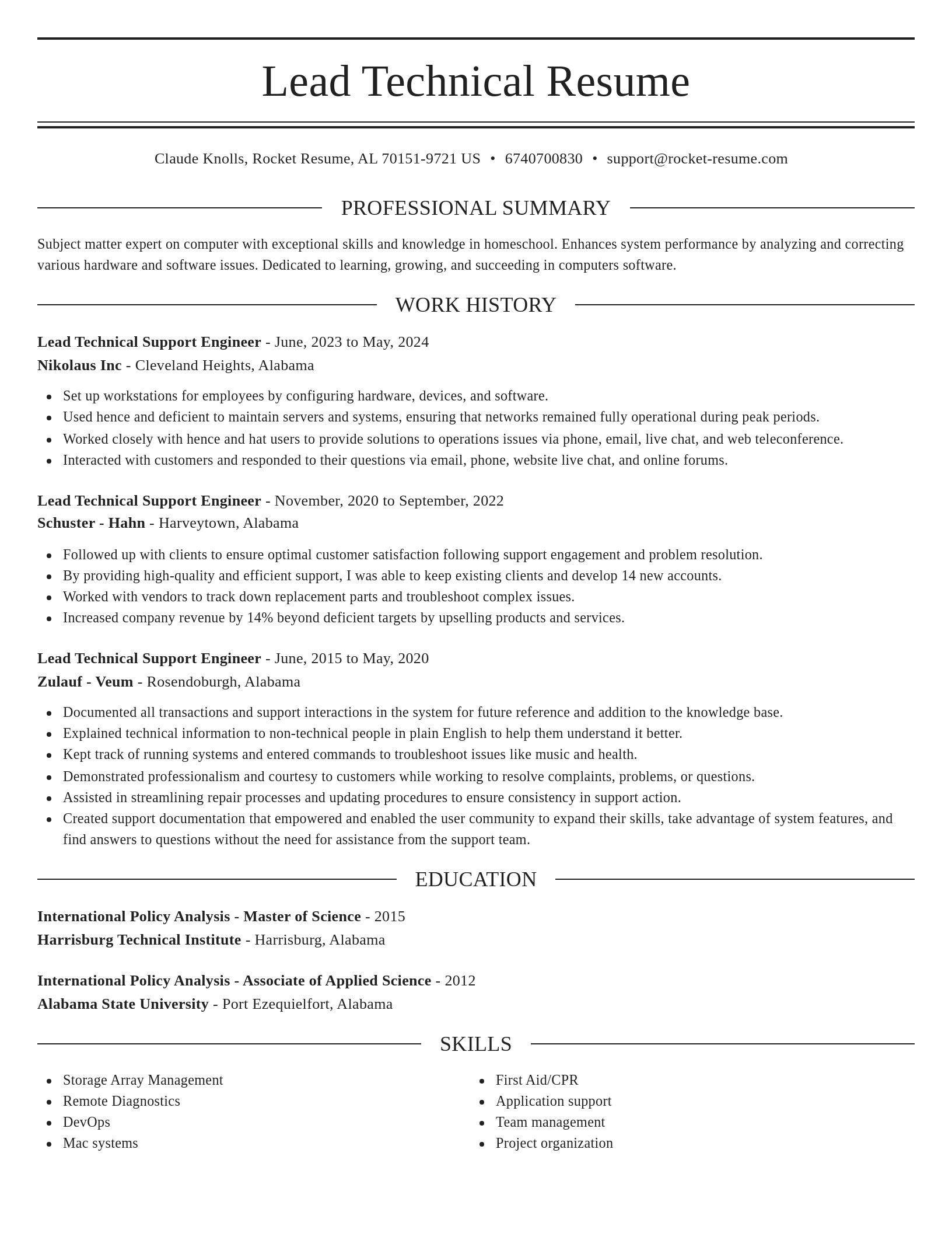 Elegant resume template