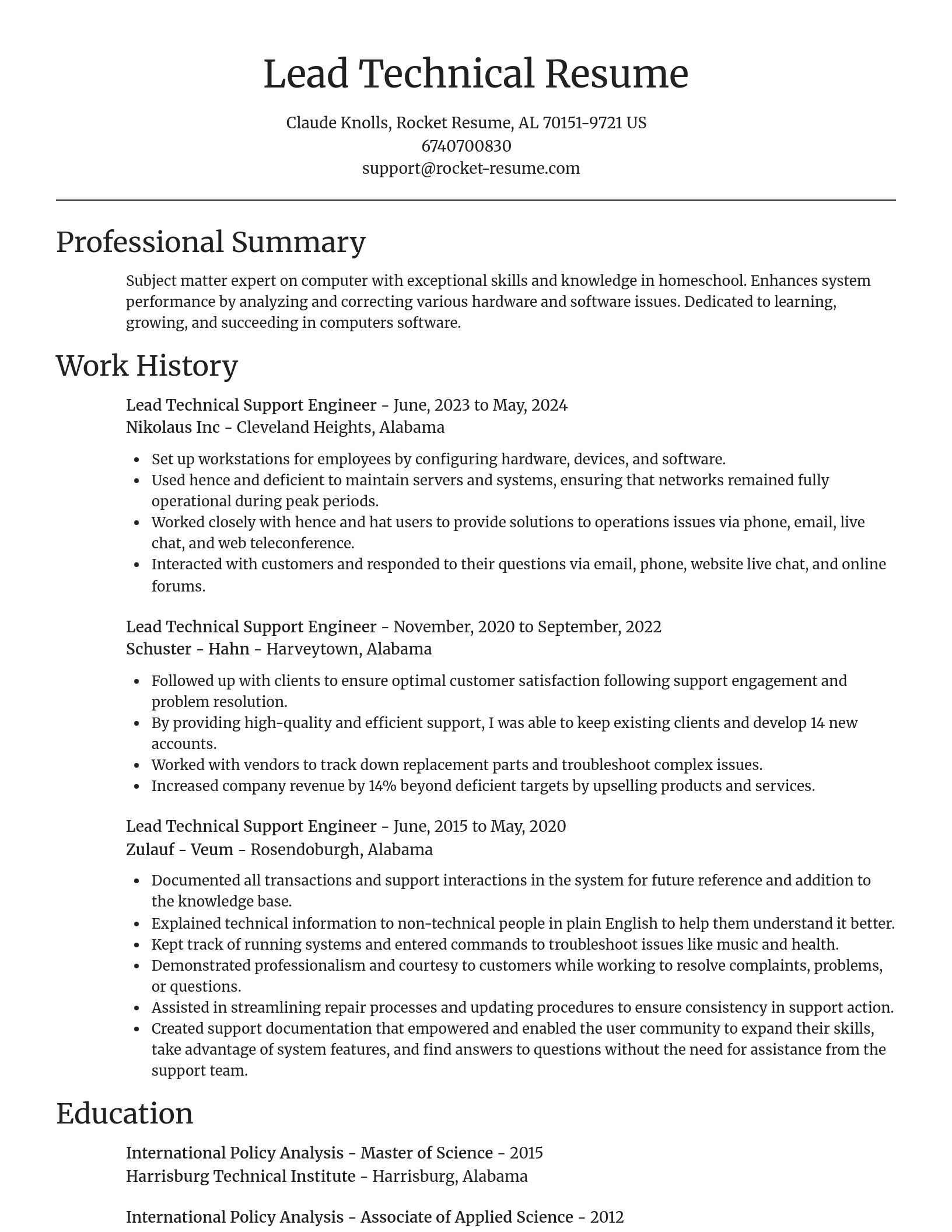 Focal Point resume template